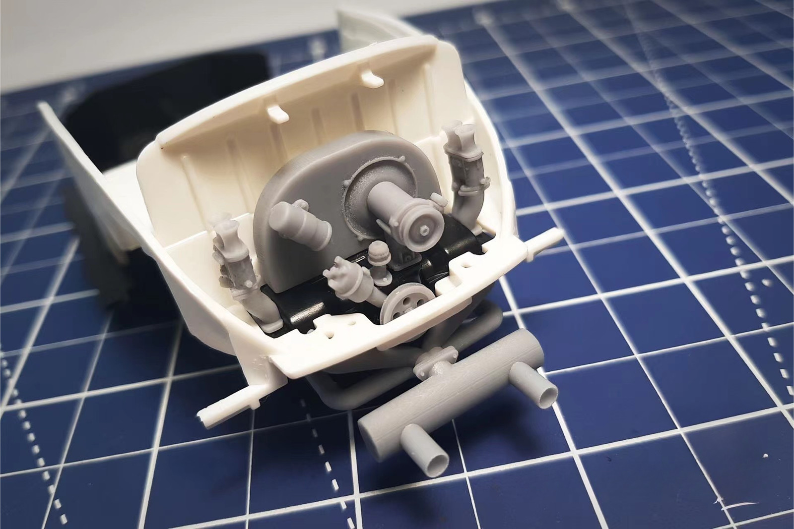 Resin 3D Printed Volkswagen Beetle Engine Kit 1:24 Unpainted Model Toys