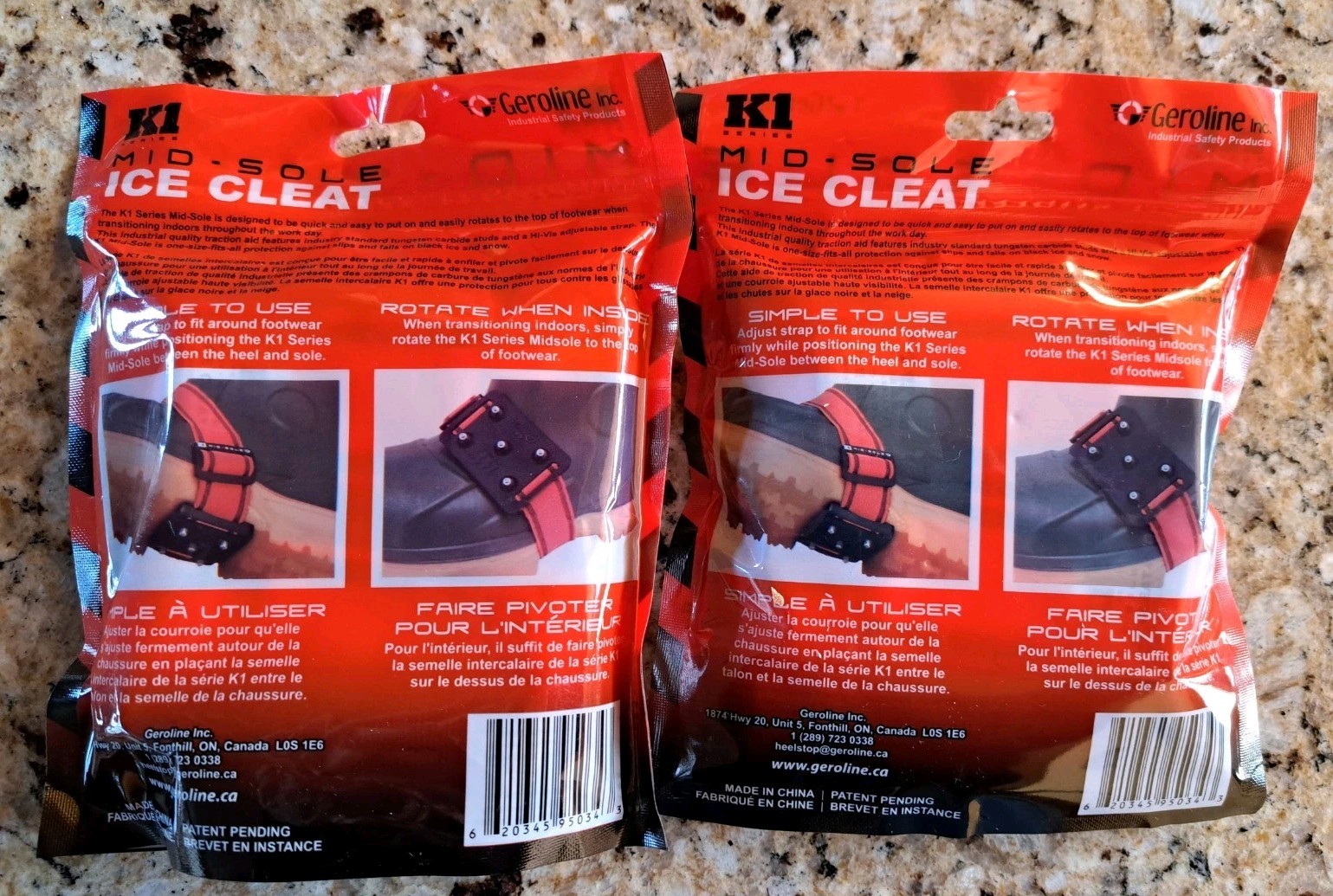 2-Pair Geroline K1 Mid-Sole Ice Cleats