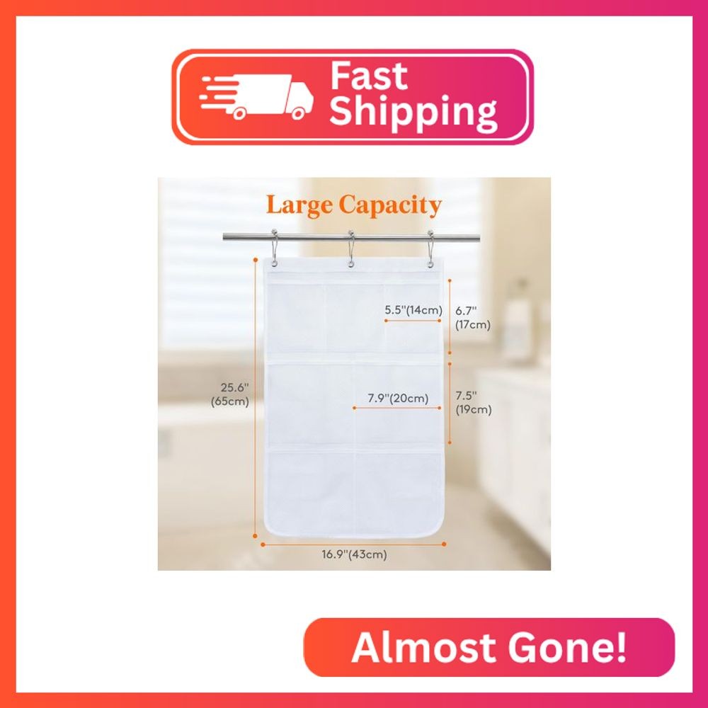 Lifewit Mesh Shower Caddy, 7 Pockets Hanging Shower Organizer with Quick Drying