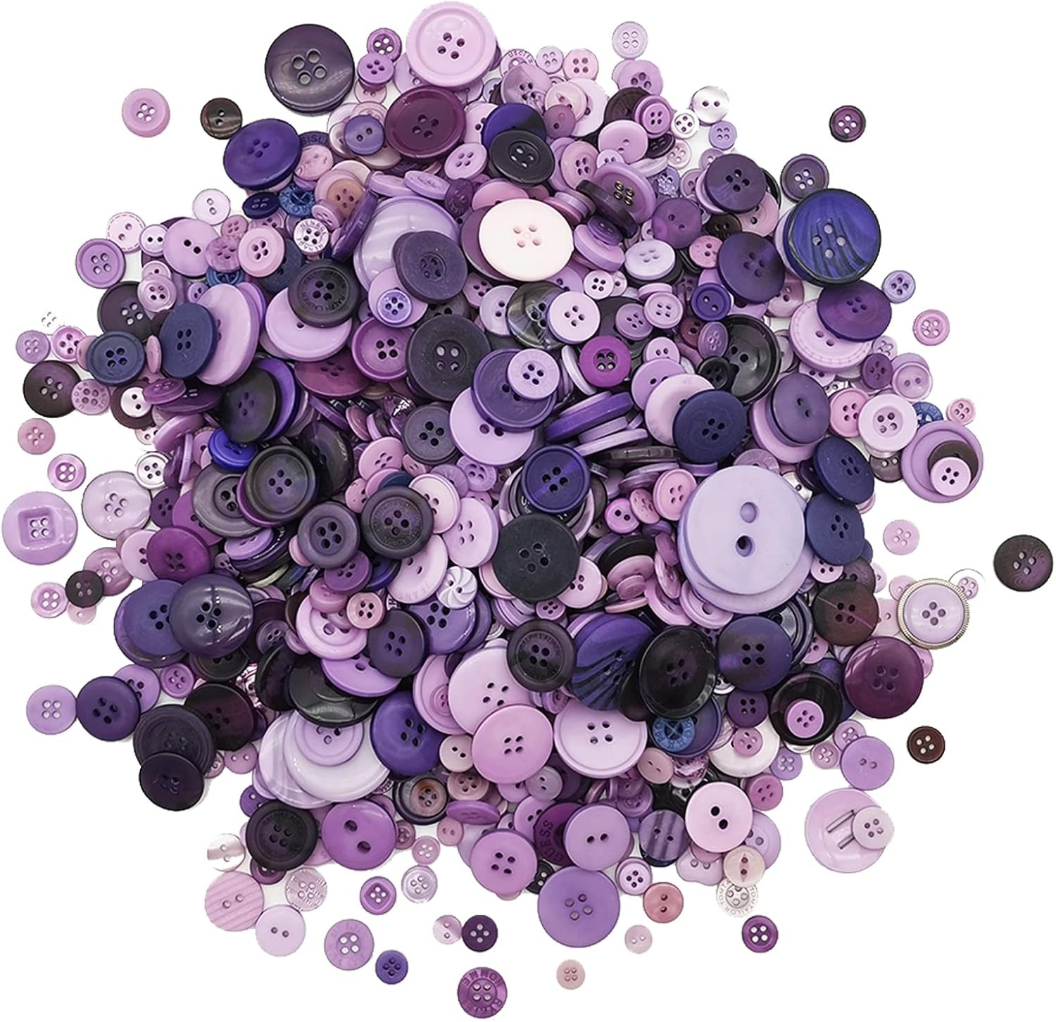 600-700Pcs Purple Buttons for Crafts Bulk Purple Craft Buttons Assorted Size for