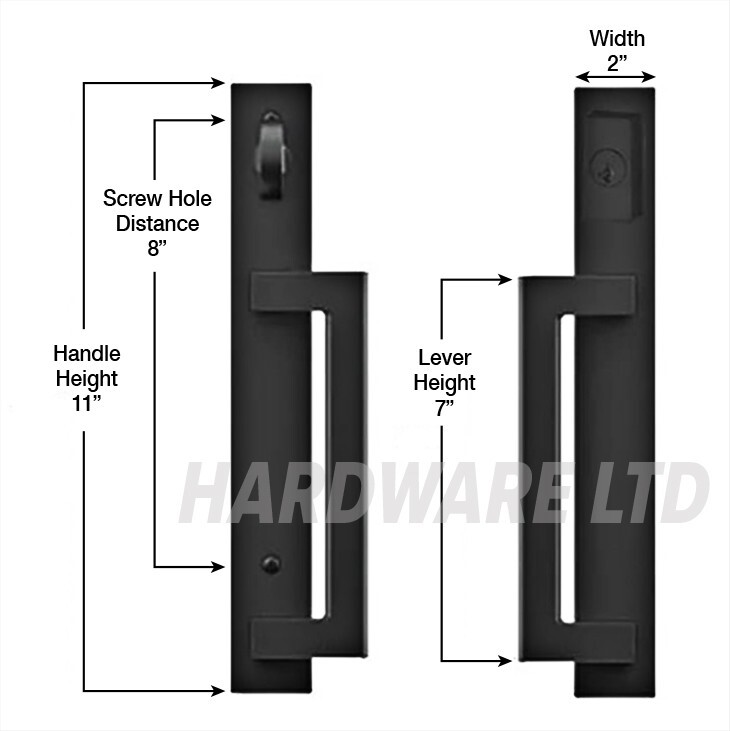 PELLA / BALDWIN PLAZO SLIDING DOOR XO or OX HANDLE MATTE BLACK NEW IN BOX