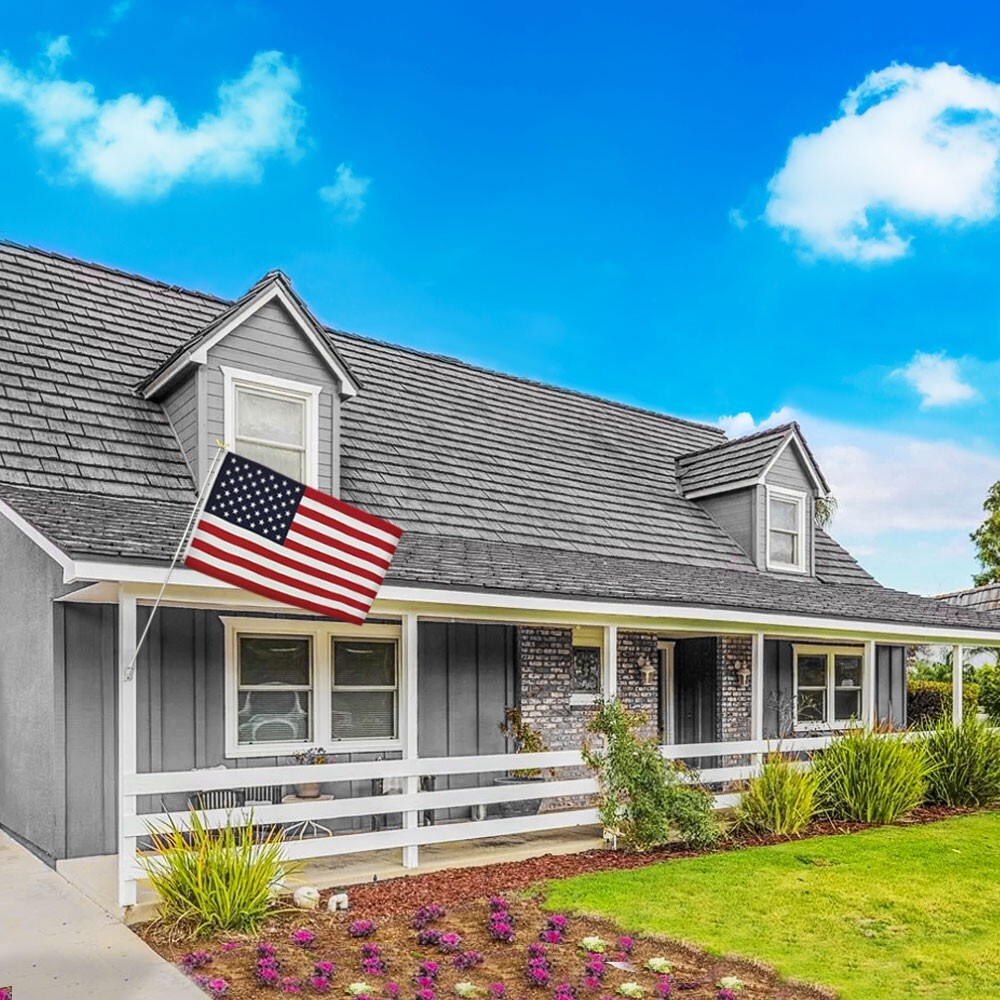 USA Flag & Flag Pole Kit American Flag Kit US Flag and Pole Kit 6ft Pole 3x5ft