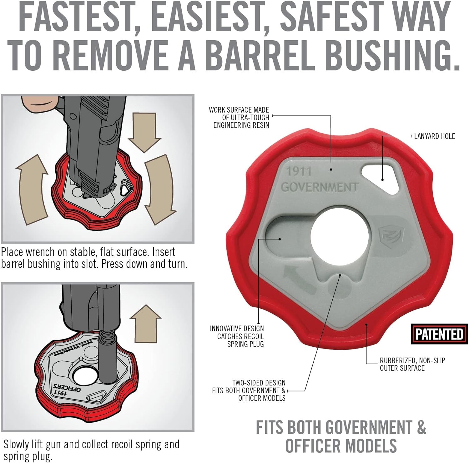 Real Avid 1911 Smart Wrench | 1911 Bushing Wrench, Government & Officer AV1911SW