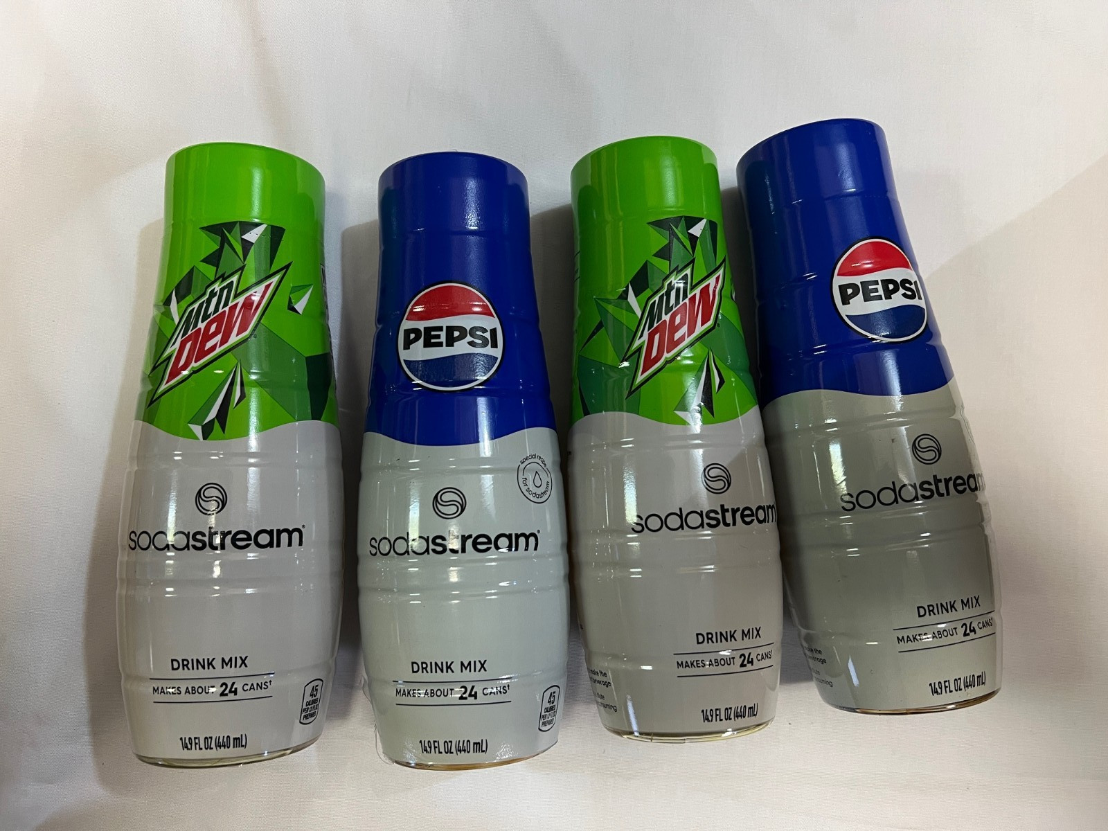 SodaStream Pepsi & MTN Dew Variety Pack, 14.9 oz Pack of 4 EXP Jan04 2026