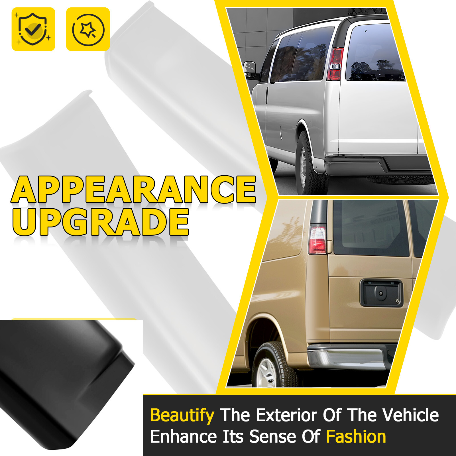 For Chevy Express 2500 3500 1996-2023 Quarter Panel Extension Driver Side Rear