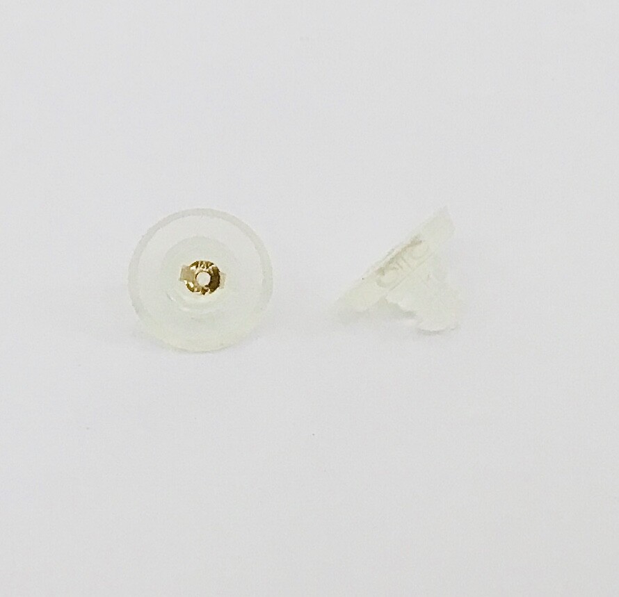 Small 14K Gold Genuine Natural Aka Red Coral 5 - 5.5 mm Ball Stud Earrings NEW