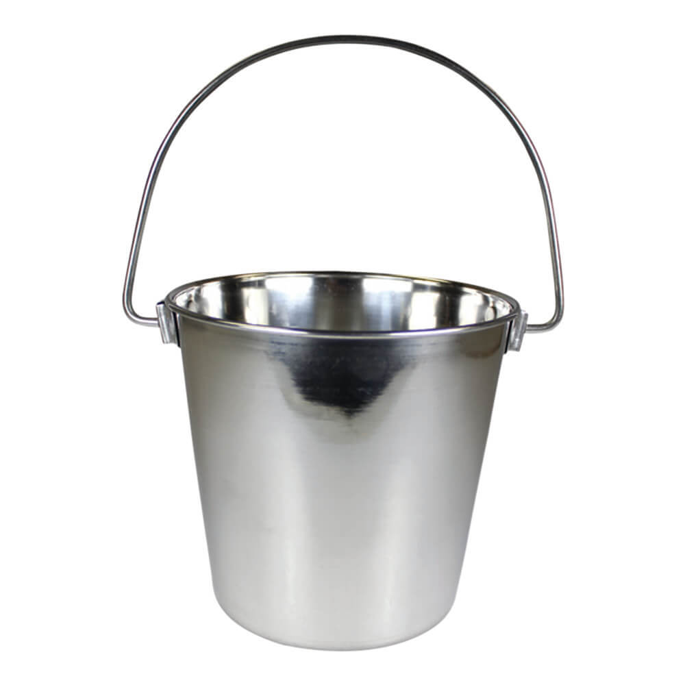 Stainless Steel Pail, Round with Rivets