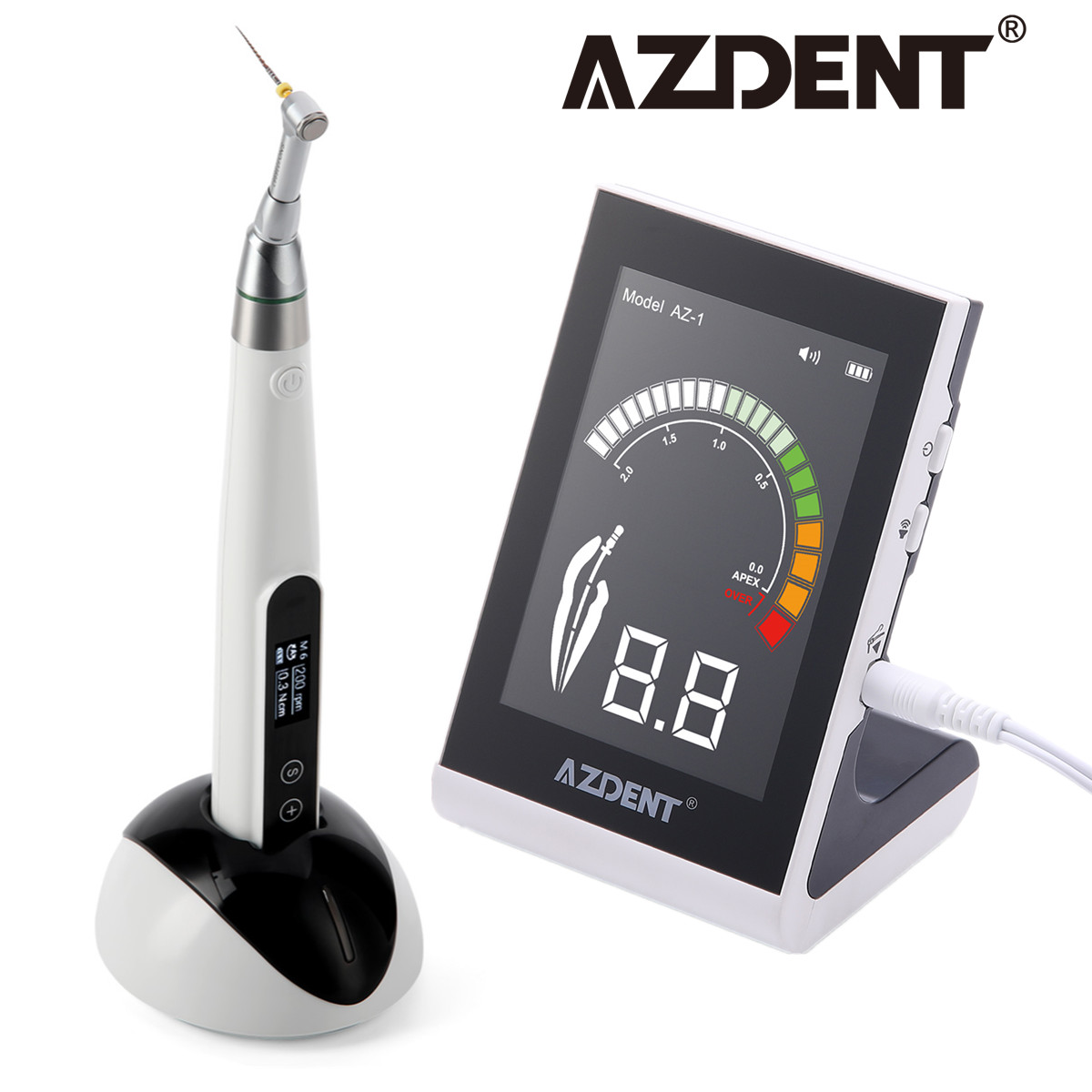AZDENT Dental Cordless LED 16:1 Endo Motor / Apex Locator Root Canal Finder