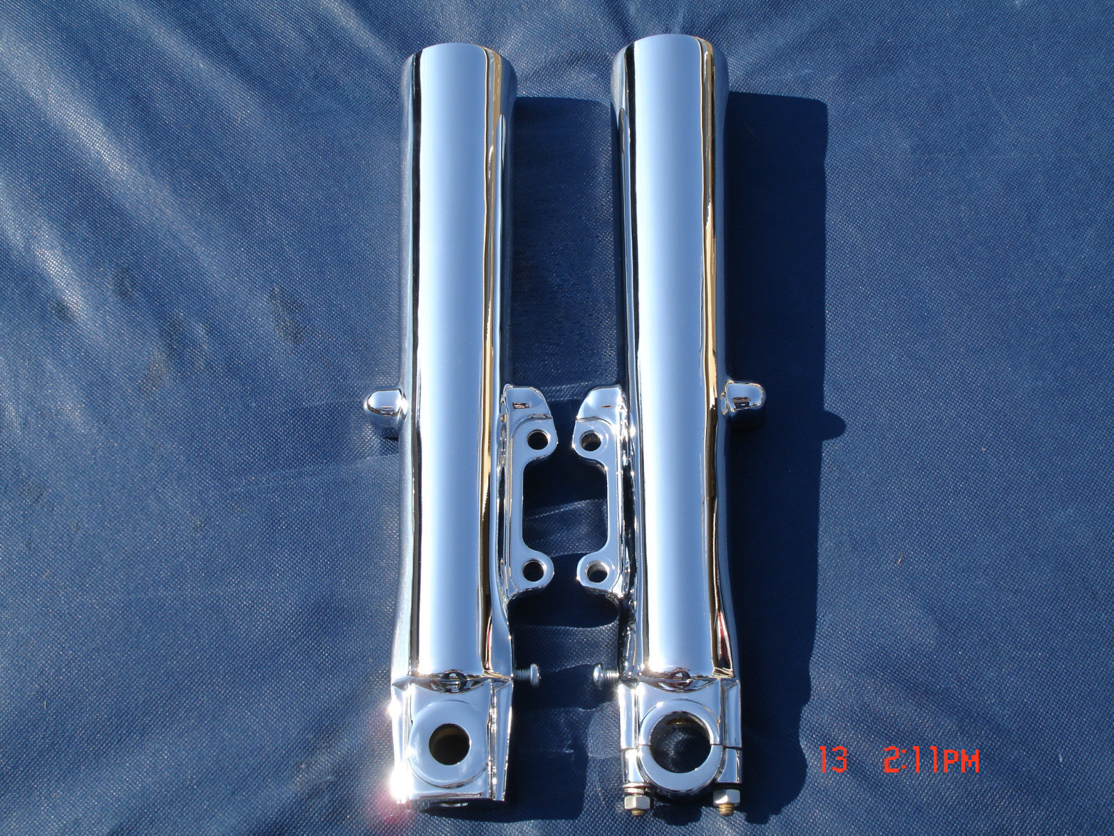 HARLEY CHROME LOWER FORK SLIDERS LEGS Street Glide Exchange Progr 00-13 Touring