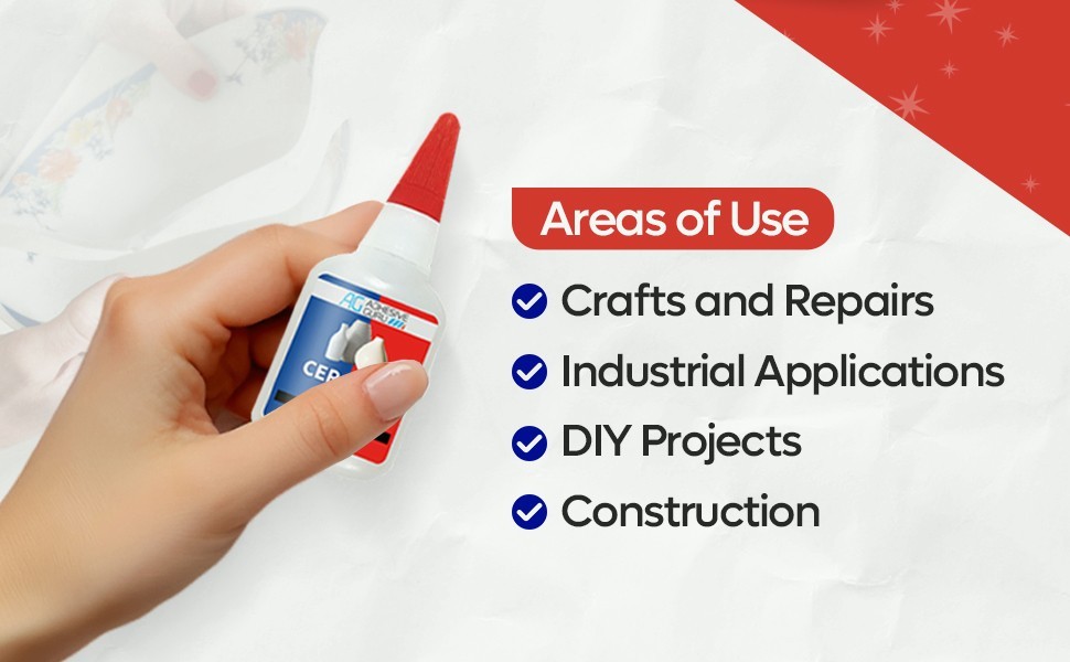 Adhesive Guru Ceramic Glue (150x0.7oz) Super Glue for Pottery, Porcelain & China