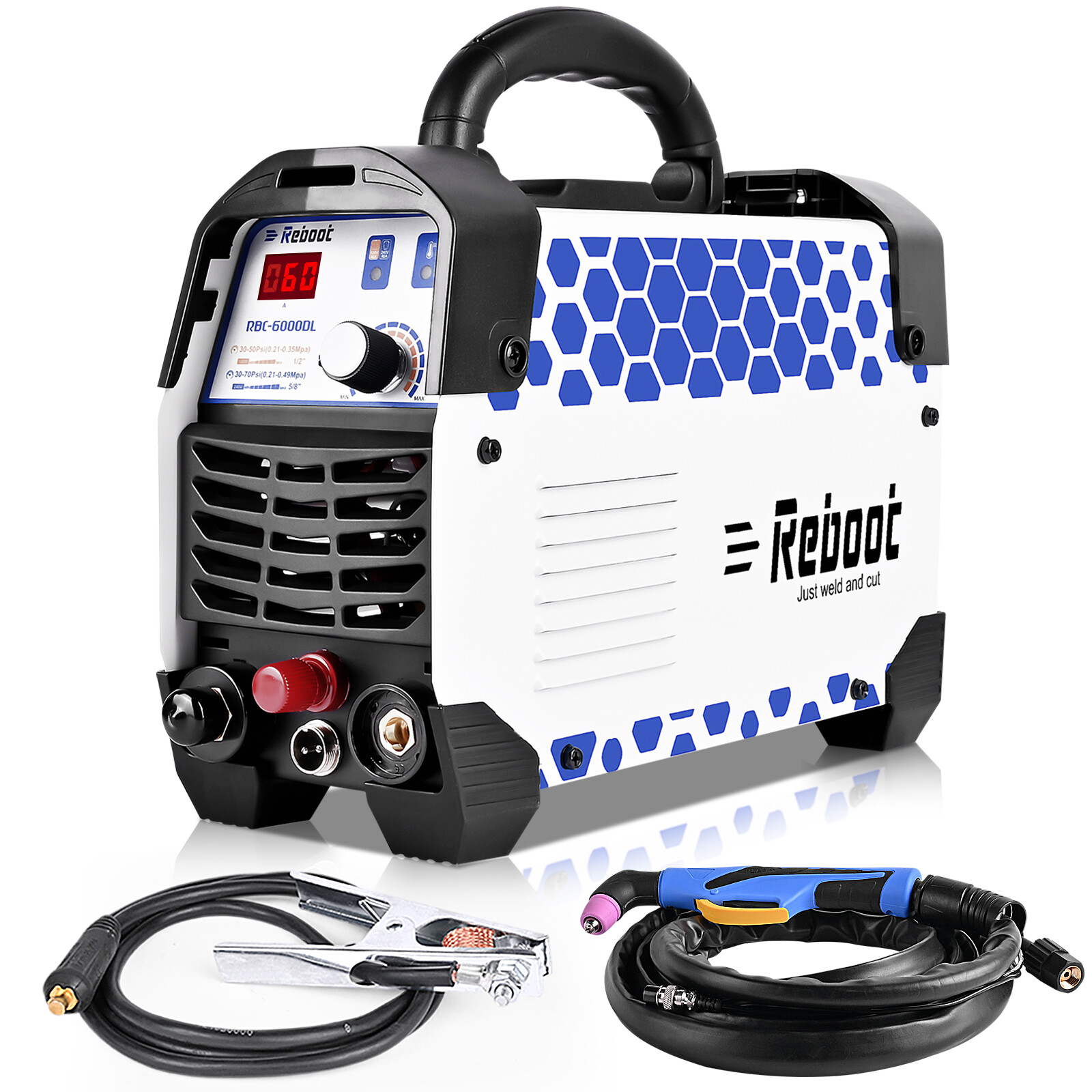 Reboot Plasma Cutter Non Touch 60 Amp CUT50DL 1/2" Clean Cut Plasma Pilot Arc US