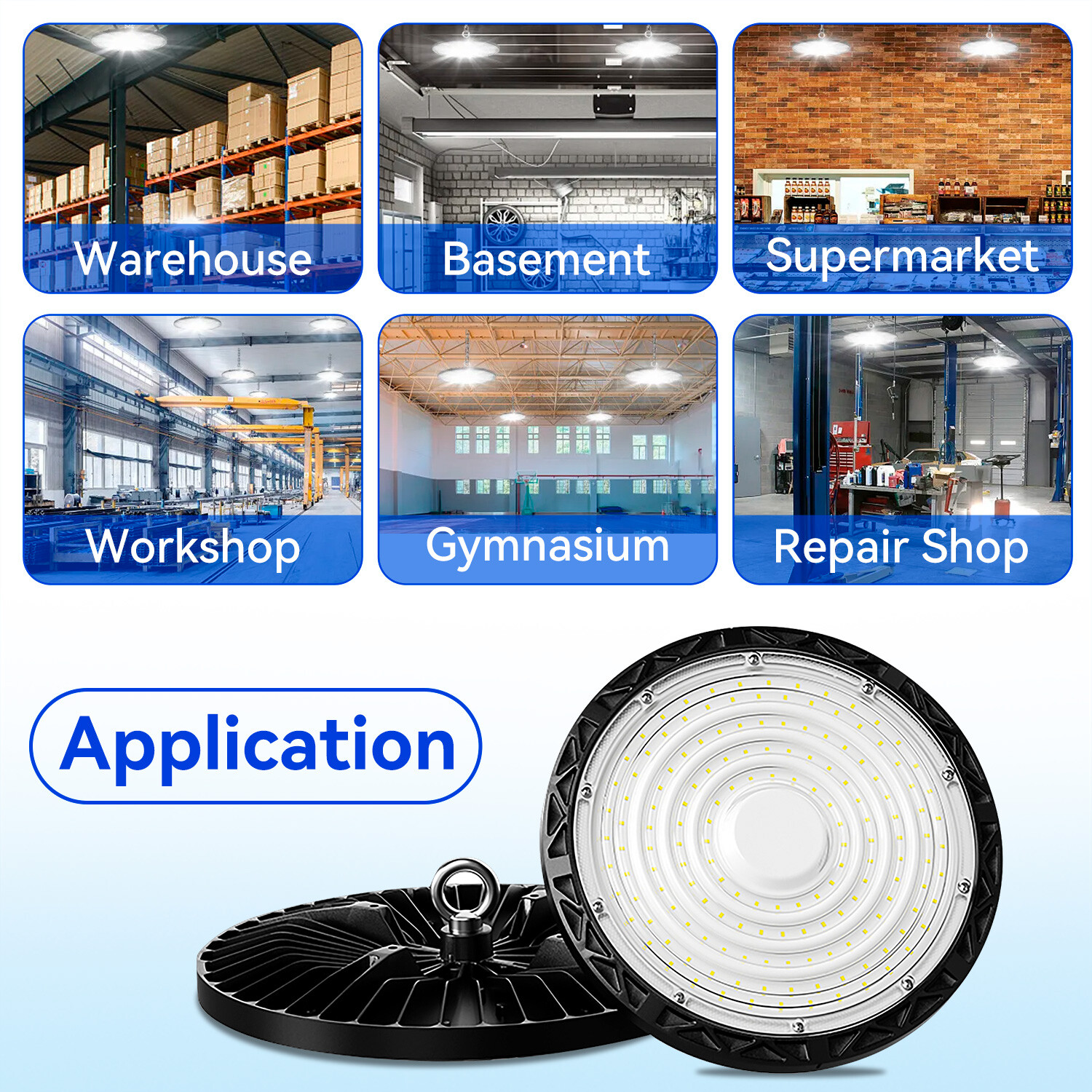 UFO High Bay Shop Light 400W Warehouse Workshop Commercial UFO LED Lights 6Pack