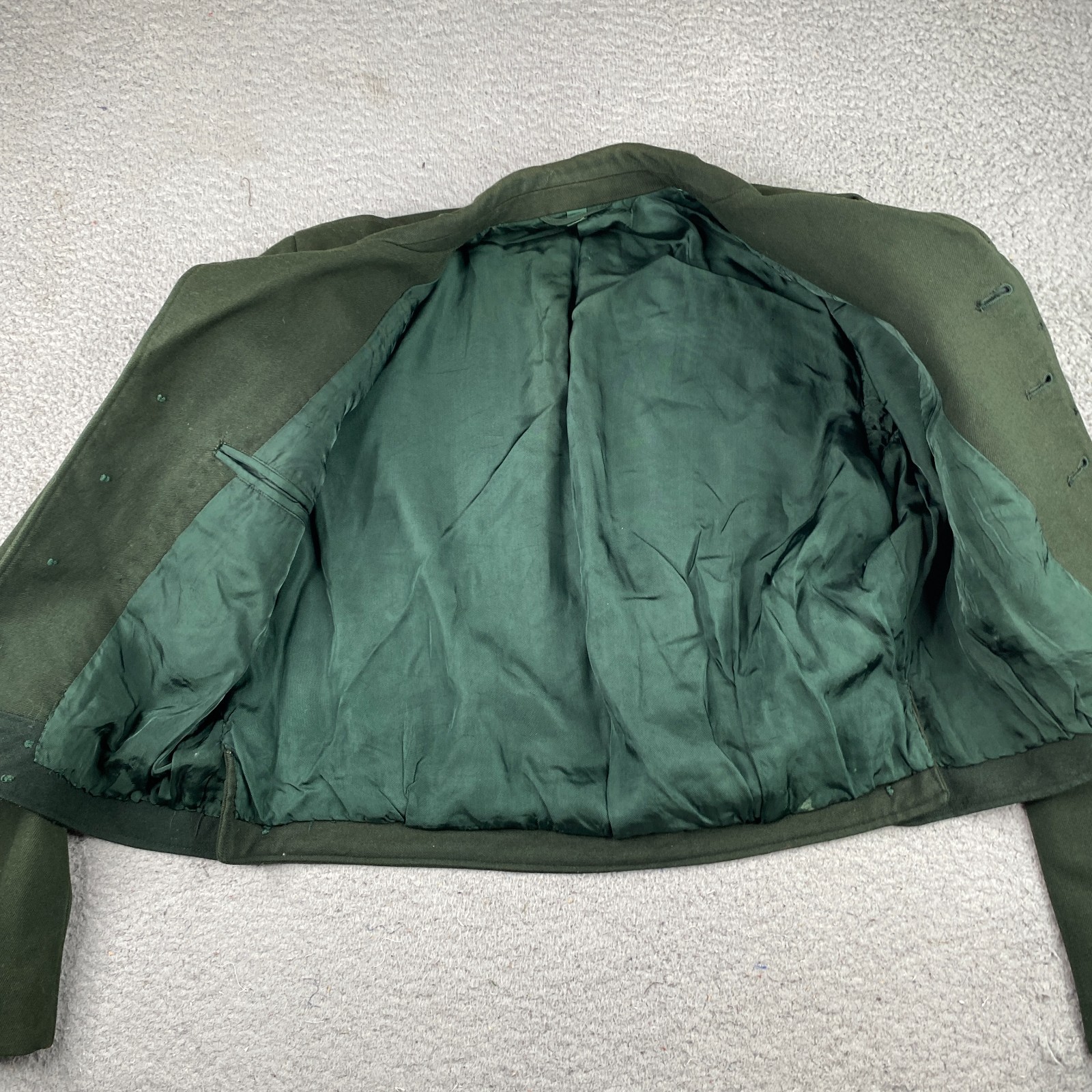 Vintage US Army Ike Jacket Mens 40R Green Wool Military Korean War 1950