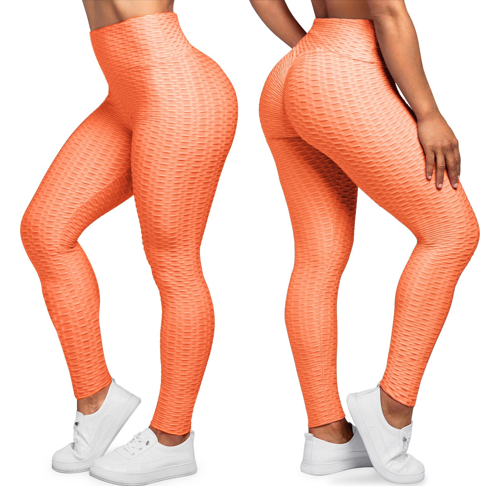 Women's Butt Lifting Textured High Waist Ruched Scrunch Yoga Workout leggings
