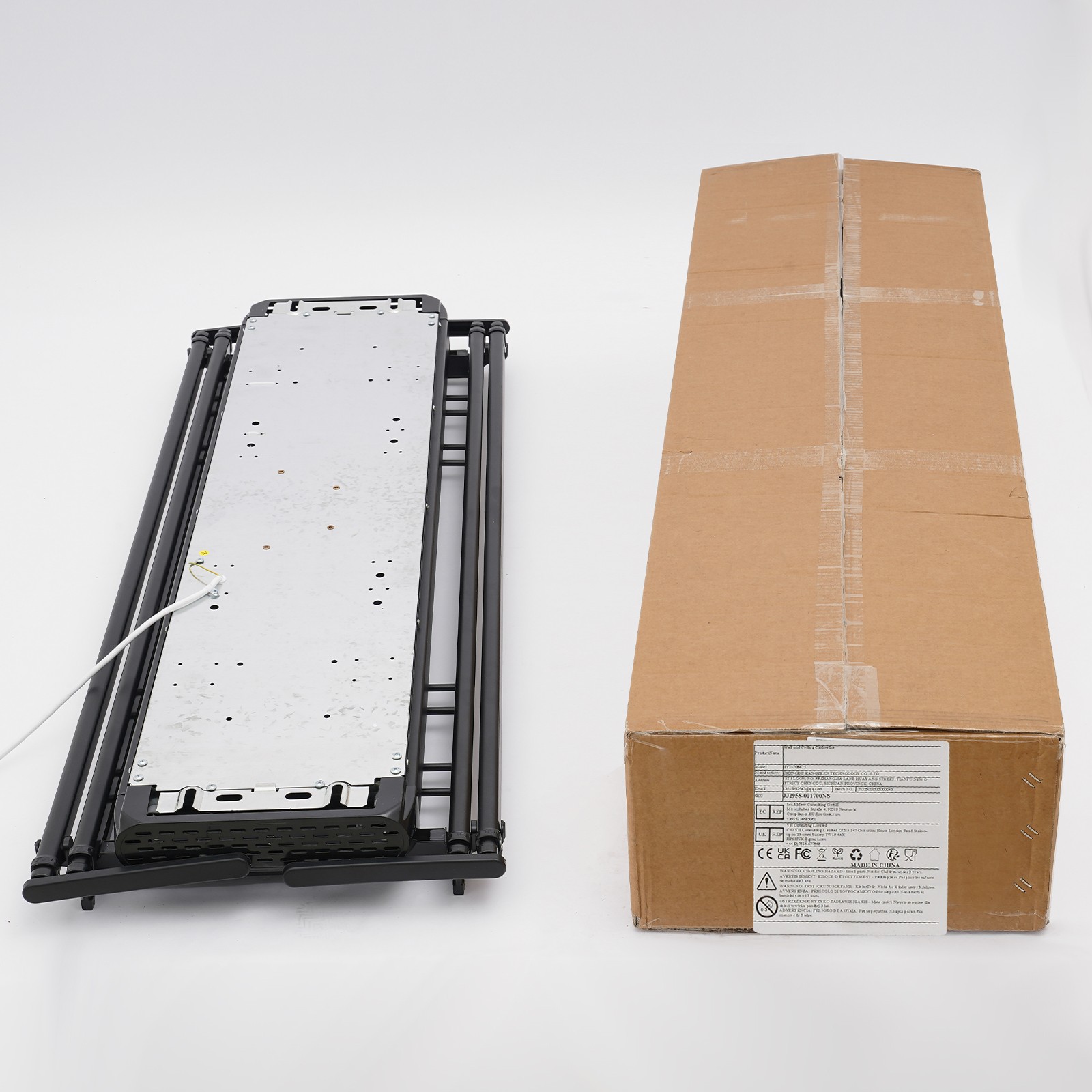 Electric Retractable Airing Rack Clothes Drying Rack W/ Remote Control & Light