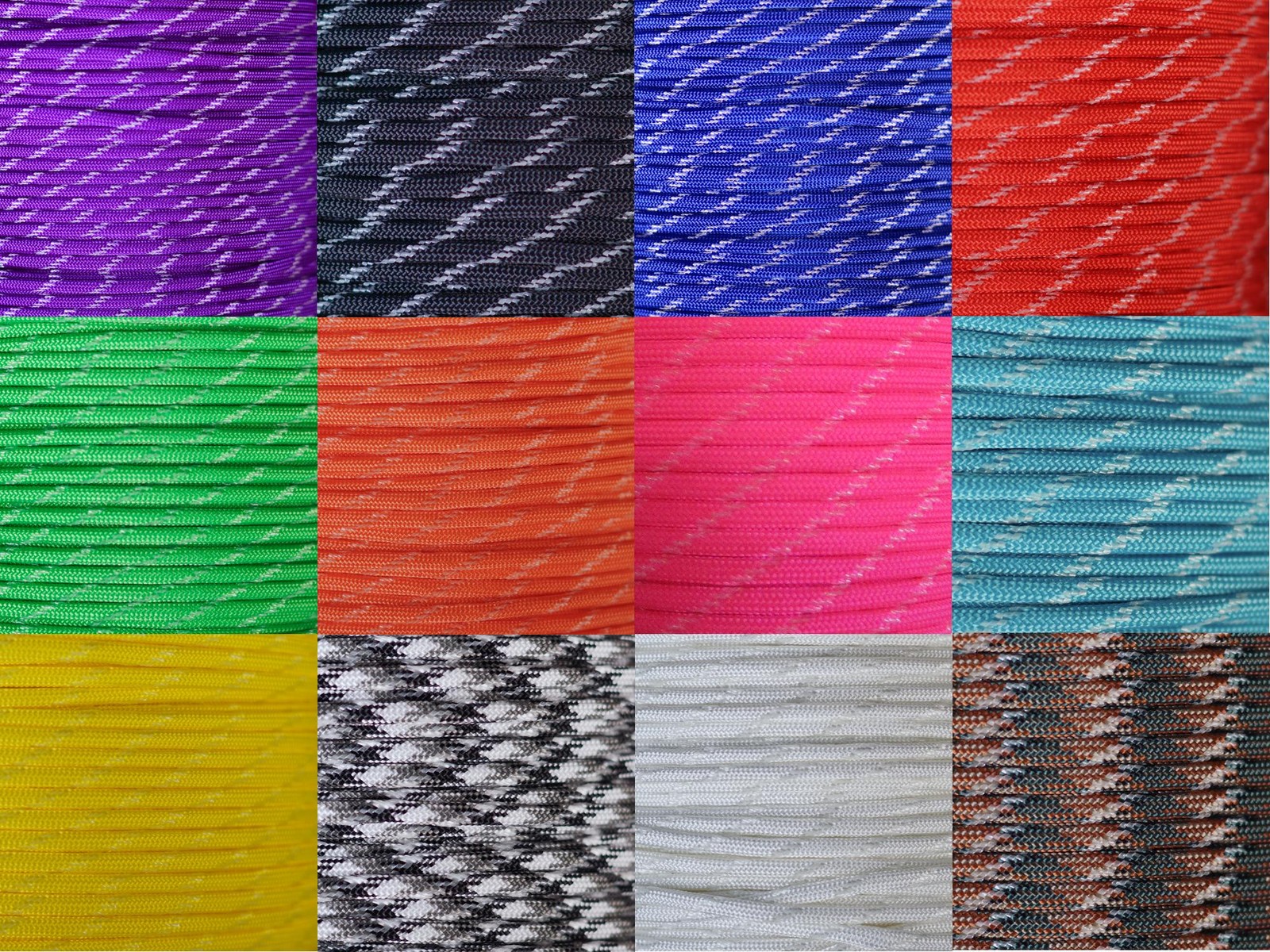 Glow in the Dark 550 Type III 7 Strand Paracord Parachute Cord 10' 25' 50' 100'