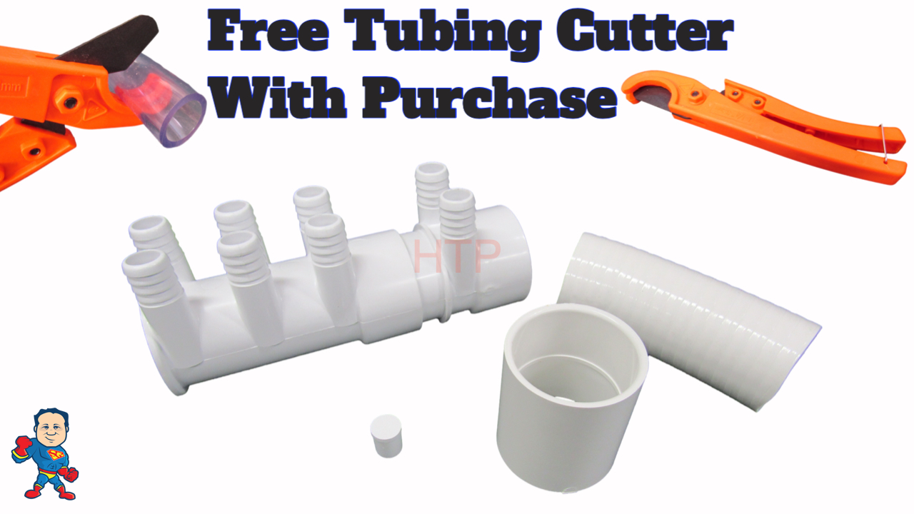 Water Manifold Base Kit Hot Tub Spa 2" (8) 3/4" Outputs & Coupler Video How To