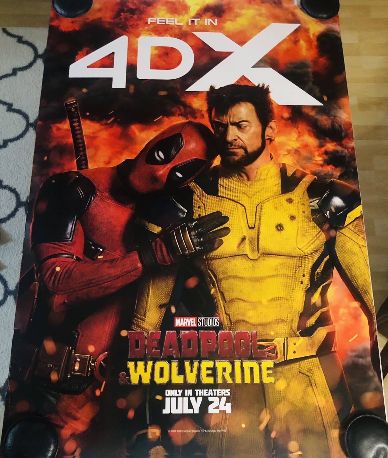 DEADPOOL & WOLVERINE Original DS Double Sided 27x40 Movie Poster 4DX VERSION
