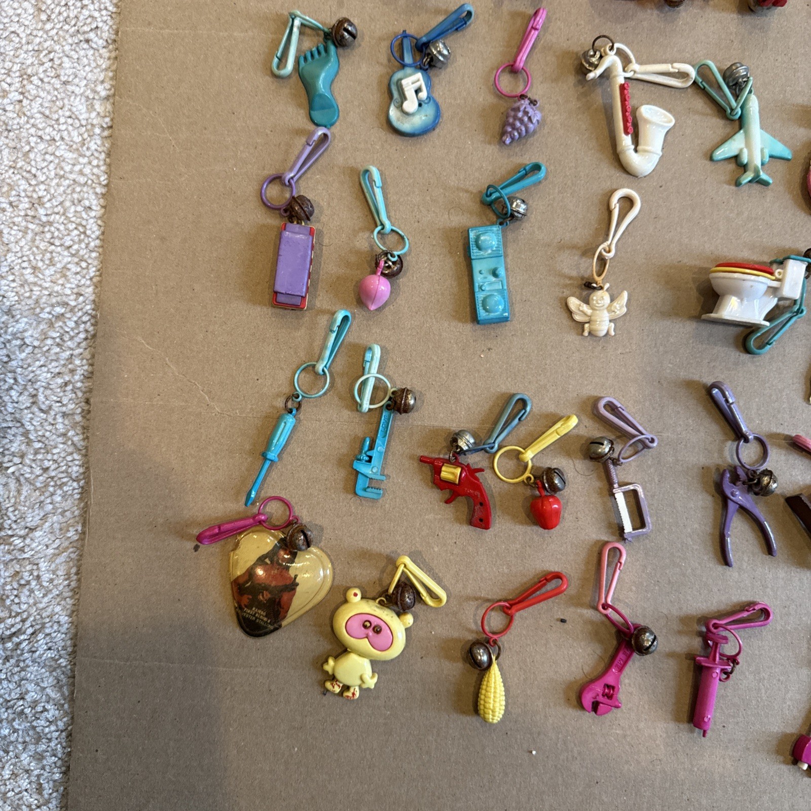 Huge Lot Of 82 Bell Charms Necklaces Rare 80s READ