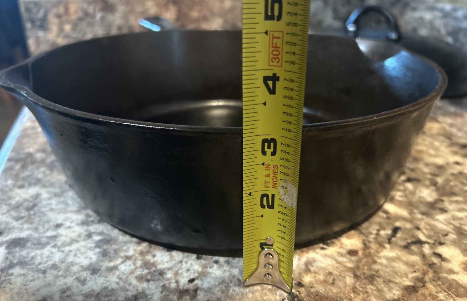 Vintage Griswold #8 Deep Cast Iron Chicken Fryer 777B Skillet w/ 1098B Lid -FLAT