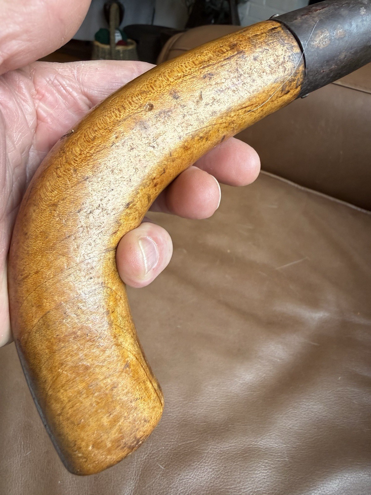 Antique Dibber/Dibbler, nice tool from the 1800s. worn hardwood handle