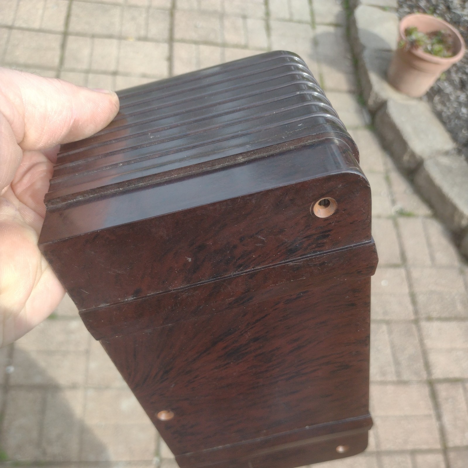 Antique 1930s Detrola Pee Wee Tube Radio Case.