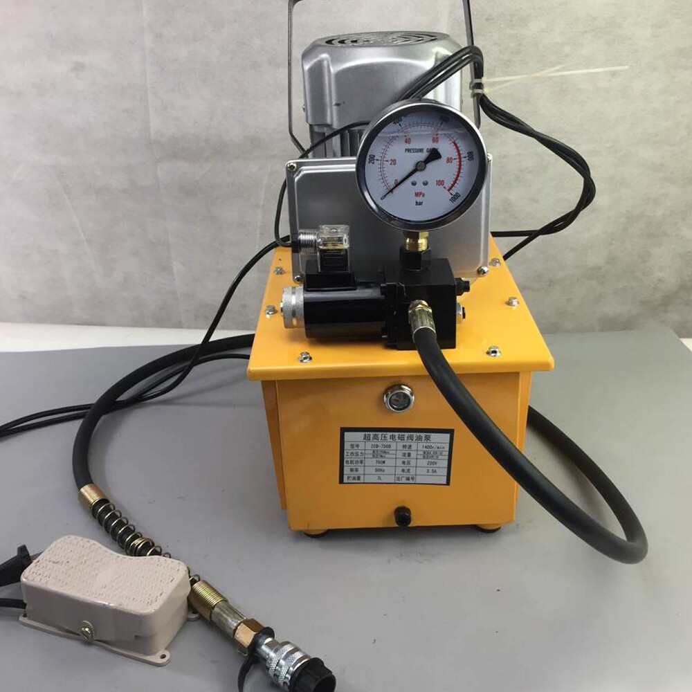 750W 10000 PSI Electric Hydraulic Pump Power Pack Single Acting Solenoid Valve