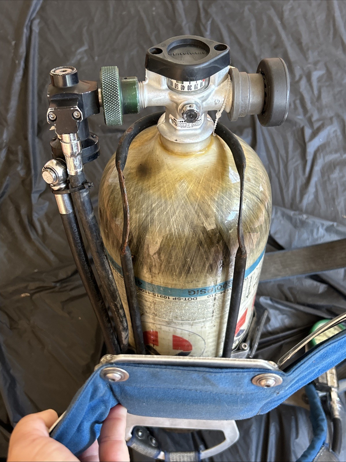 Survivair compressed air tank (EMPTY) 4500PSIG 60Min 917162 L87G-1 USED