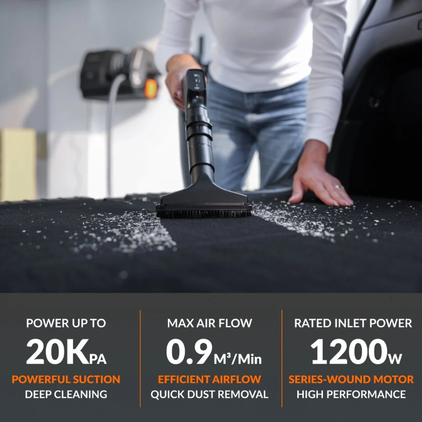 Giraffe Tools 1200W Wet and Dry Vacuum Cleaner Wall-Mounted with Remote Control