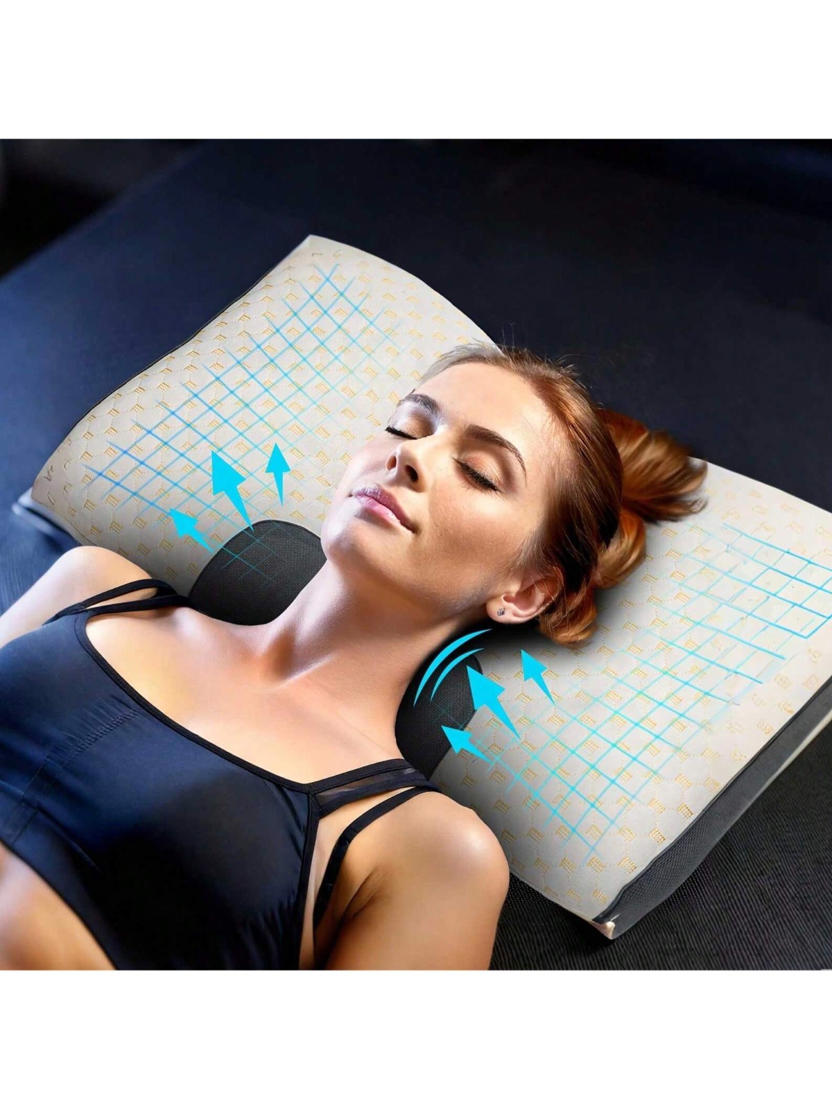 2 PCS Ergonomic Neck Pillow Massage Adjustable Soft Sleeping Pillow 100% UPGRADE