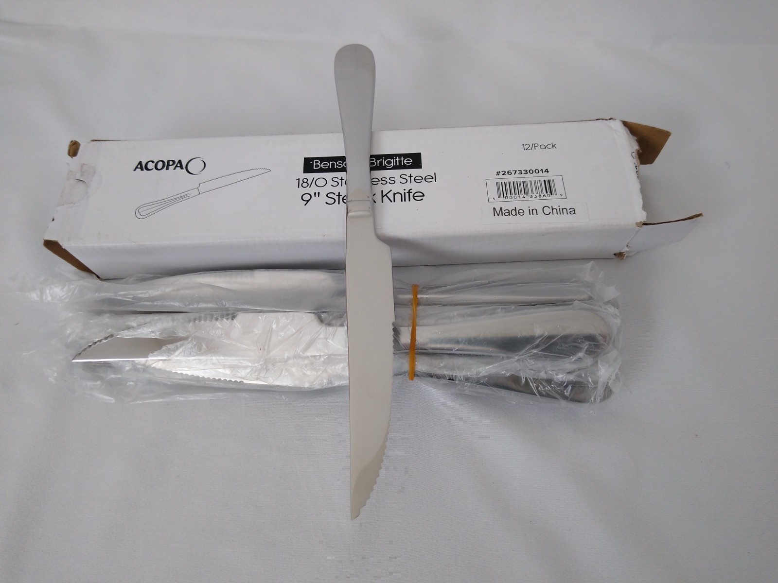 Acopa 18 0 Stainless Steel 9 in Steak Knife 11 Pack Benson Brigitte Flatware