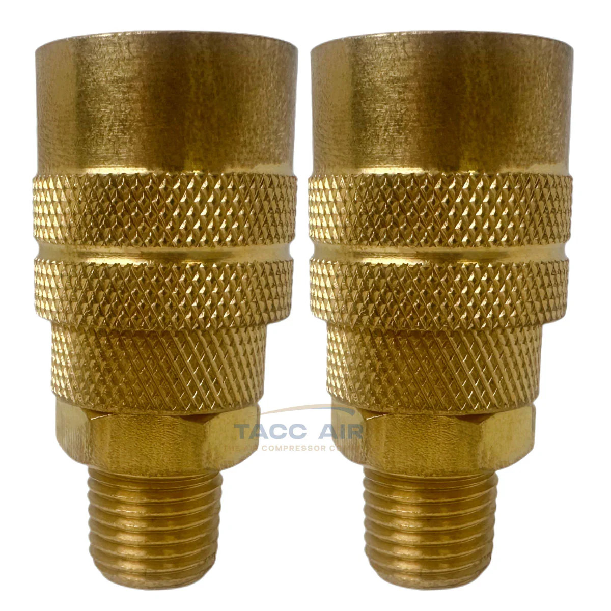 2 PC Industrial M style Air Compressor Quick Connect Coupler 1/4" NPT Male Brass