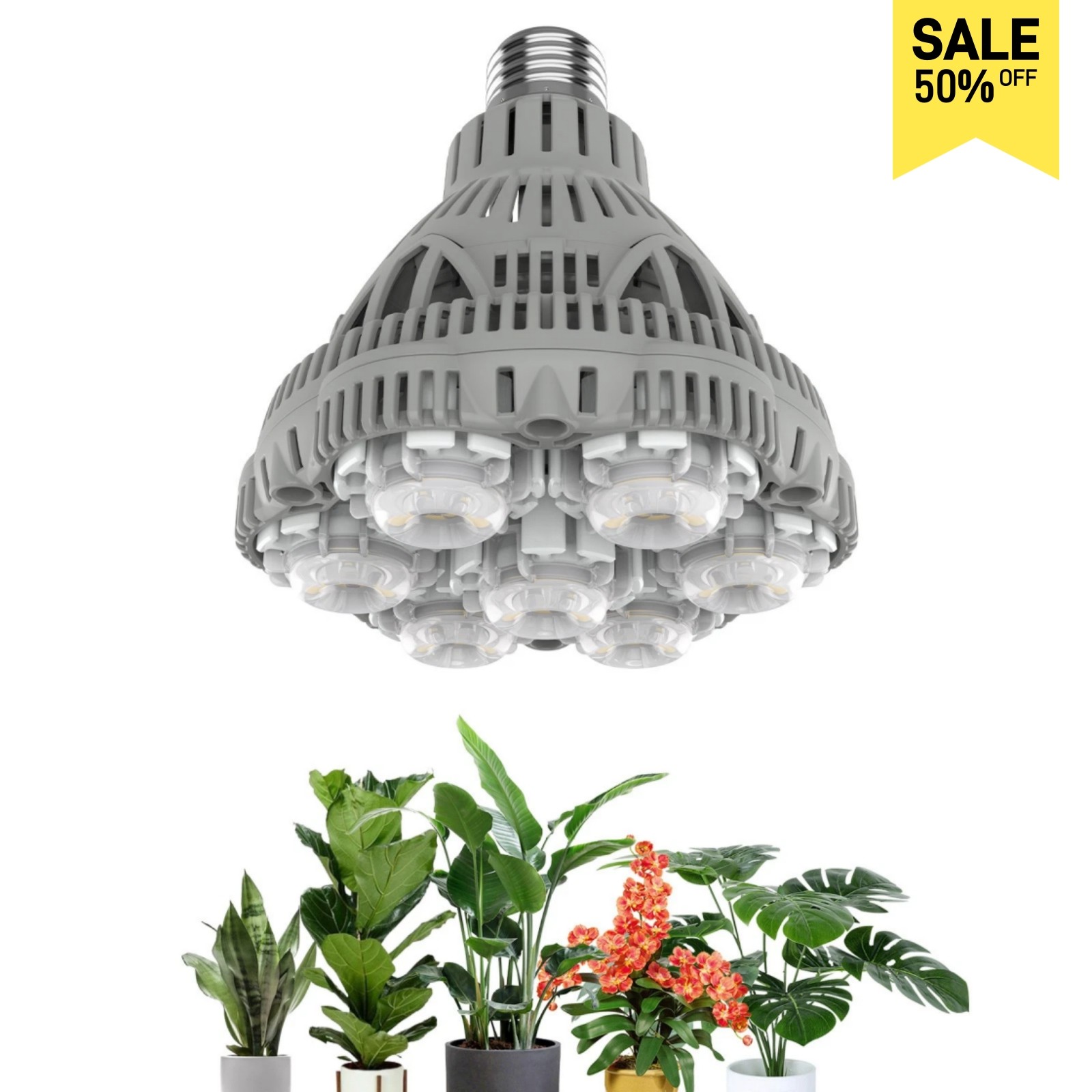 400W Equiv. LED Grow Light Bulb Sunlike Full Spectrum 36W Indoor Veg Bloom E26