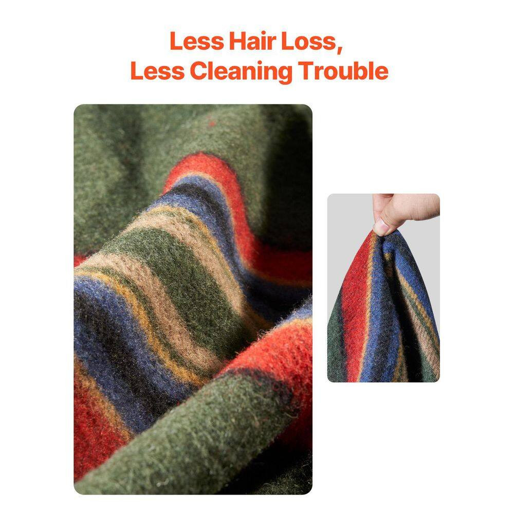 Wool Camping Blanket, Large Warm Stadium Blanket, Waterproof & Windproof, Flame