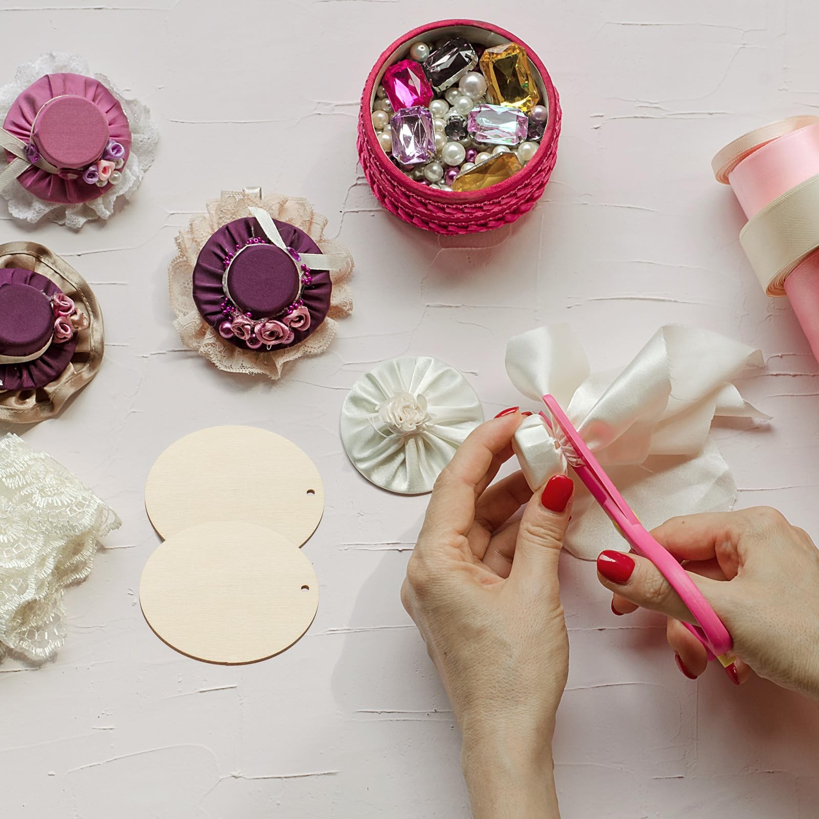 30 Pcs 3 Inch Unfinished Wood Circles Round Blank Wooden Discs for DIY Crafts