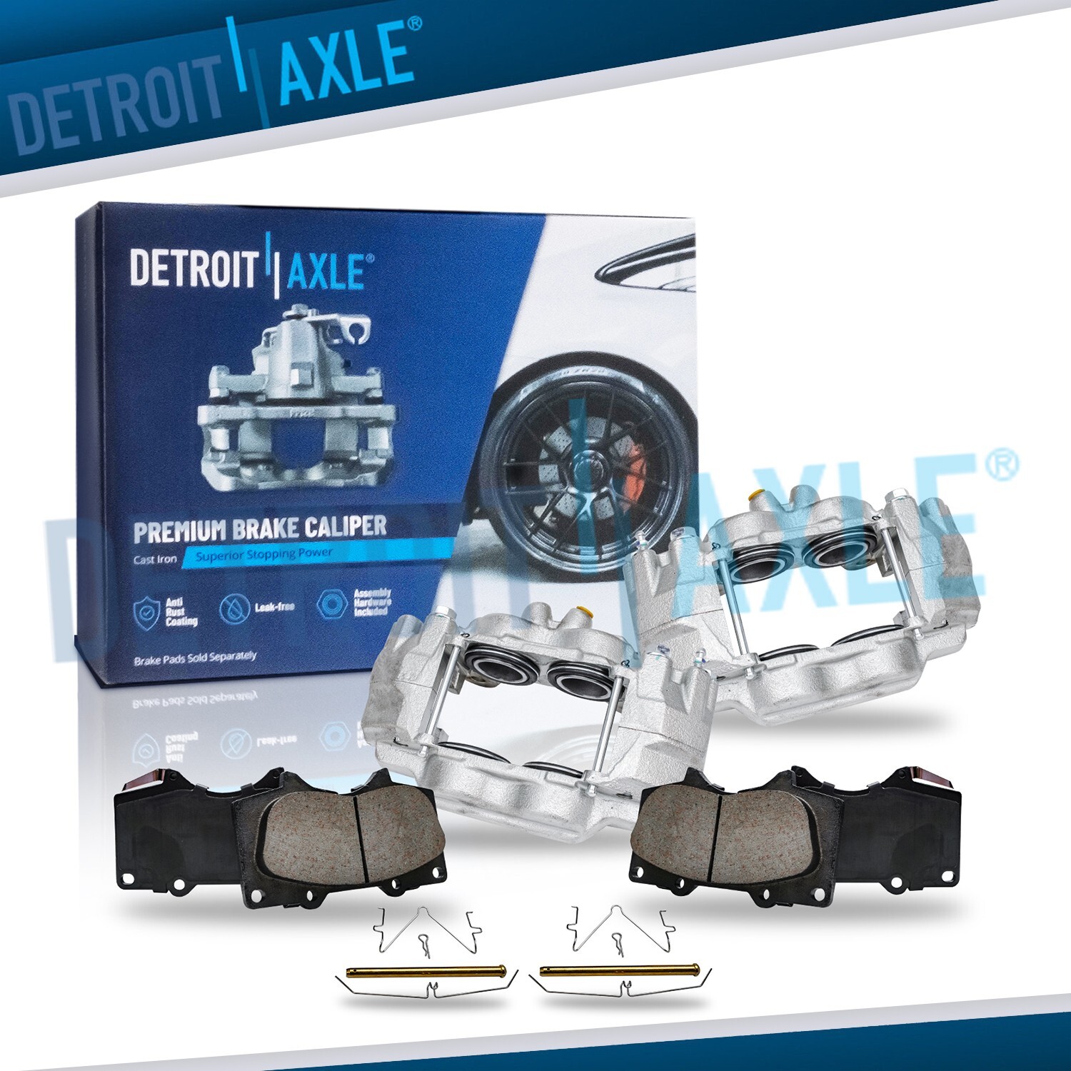 Front Brake Calipers Assembly Brake Pads for Toyota Tacoma 4Runner FJ Cruiser