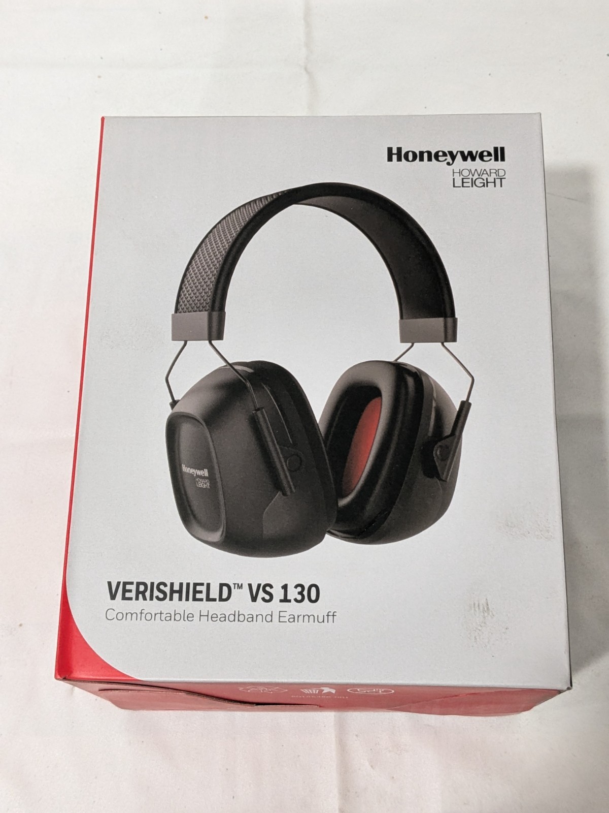 Honeywell VeriShield 100 Series Passive Earmuffs VS130, 30 NRR, Black 1035108-VS
