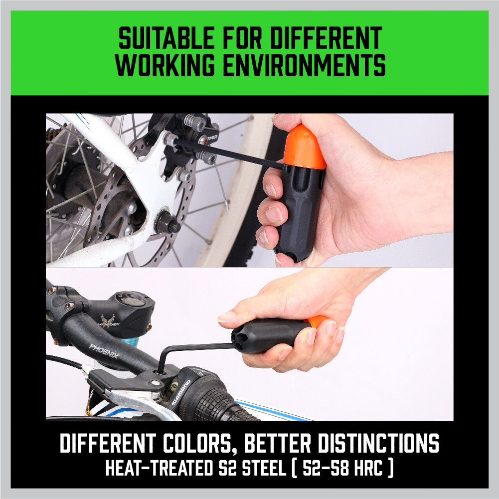 36PC Hex Key Allen Wrench Set Ball End Long Arm Industrial Grade SAE Metric Star