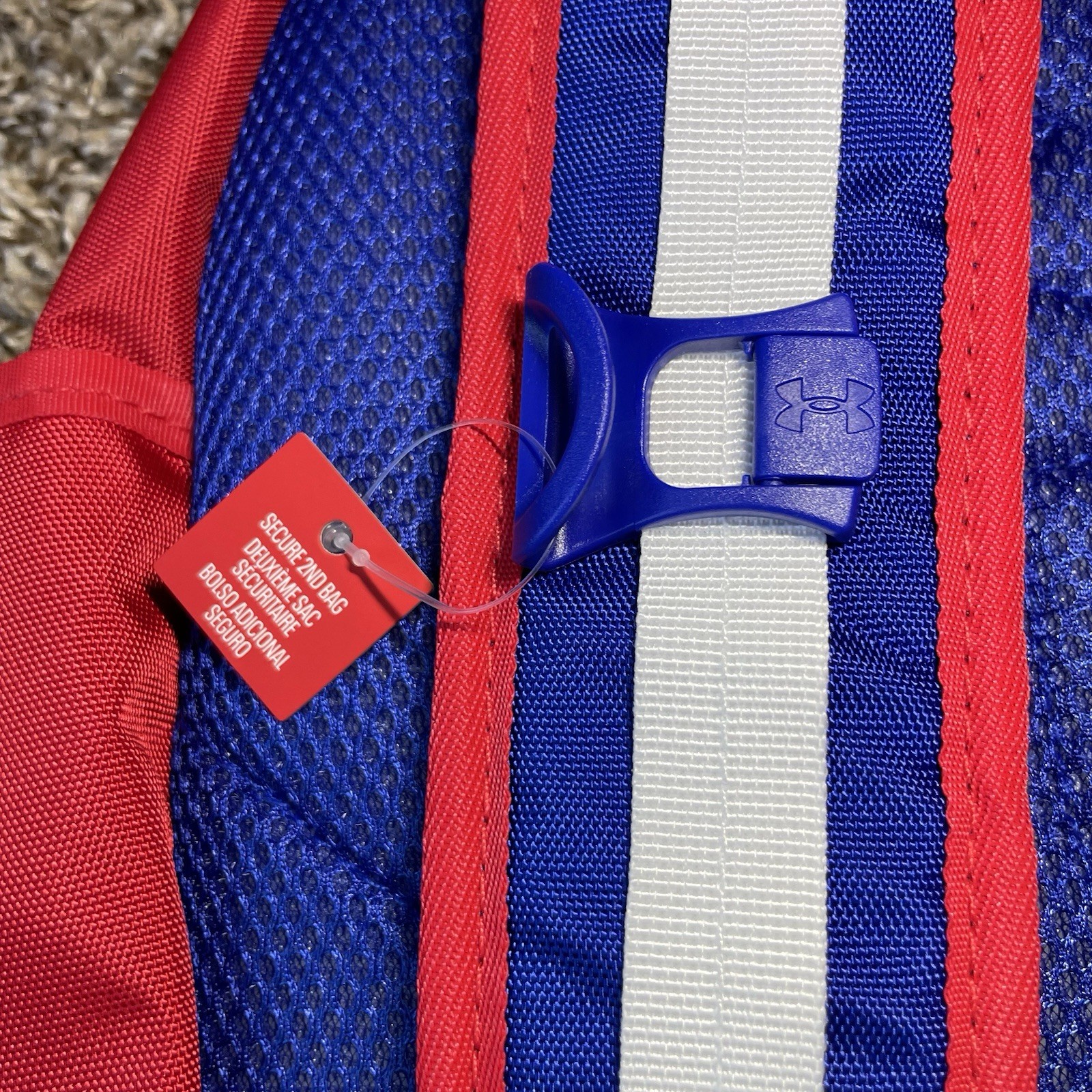 UA Storm Baseball Backpack Batpack Red Royal Blue 37L 1384464-600 NEW