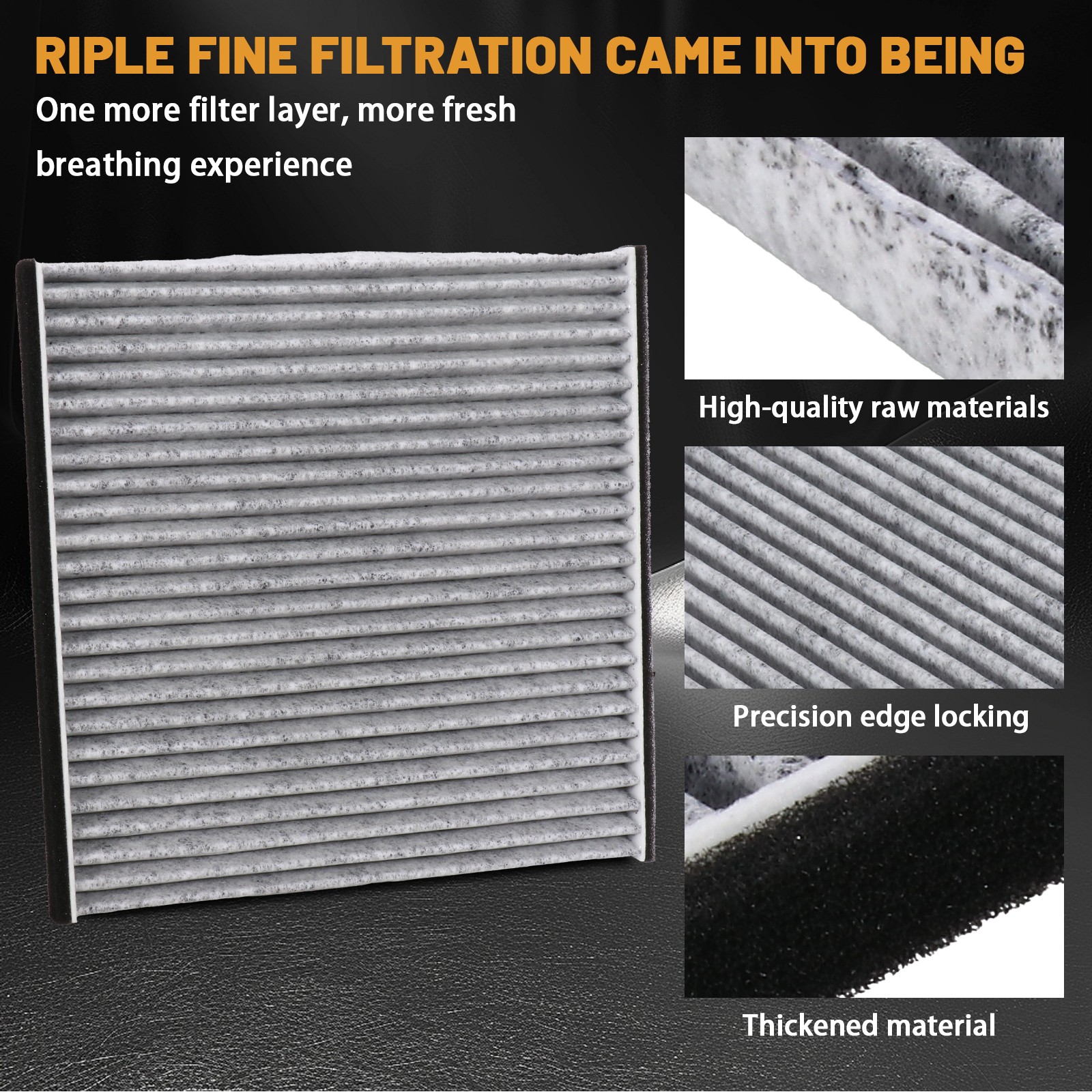 Cabin Air Filter for LEXUS TOYOTA C20025C Carbonized Charcoal 87139-06030