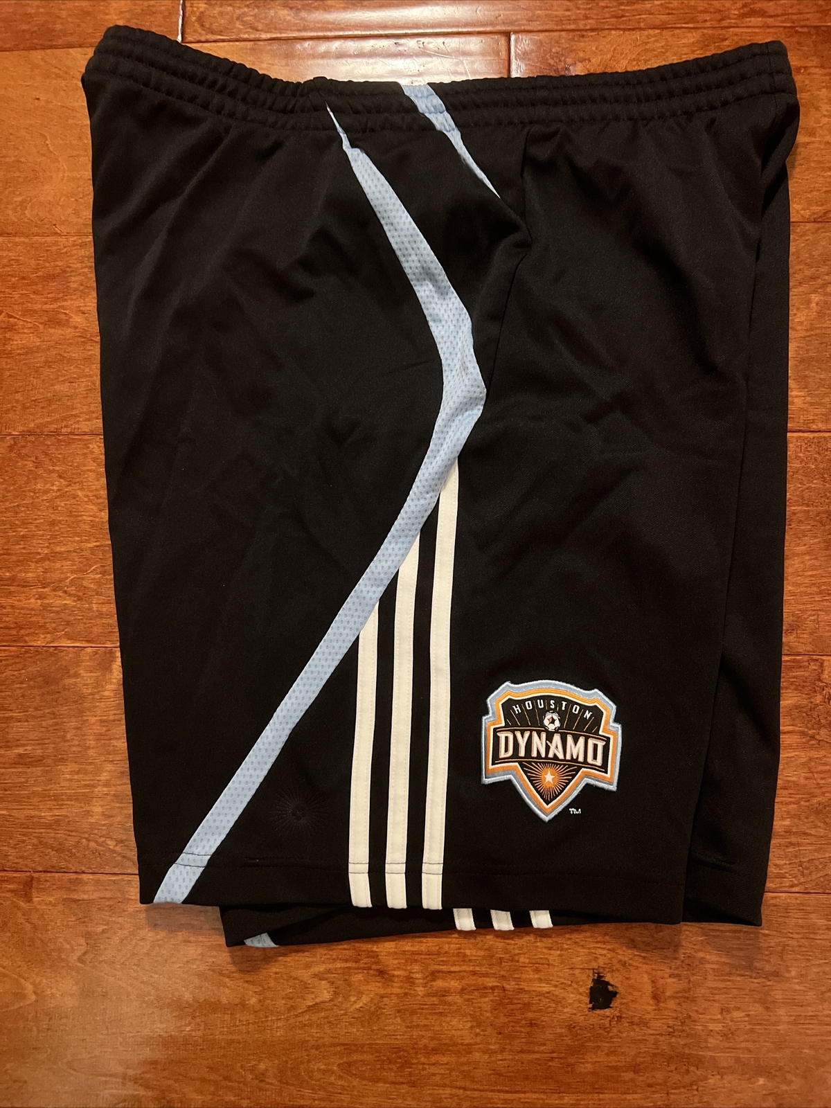 Adidas Houston Dynamo Soccer Shorts Player Issue # 17 Size Large Climacool Black