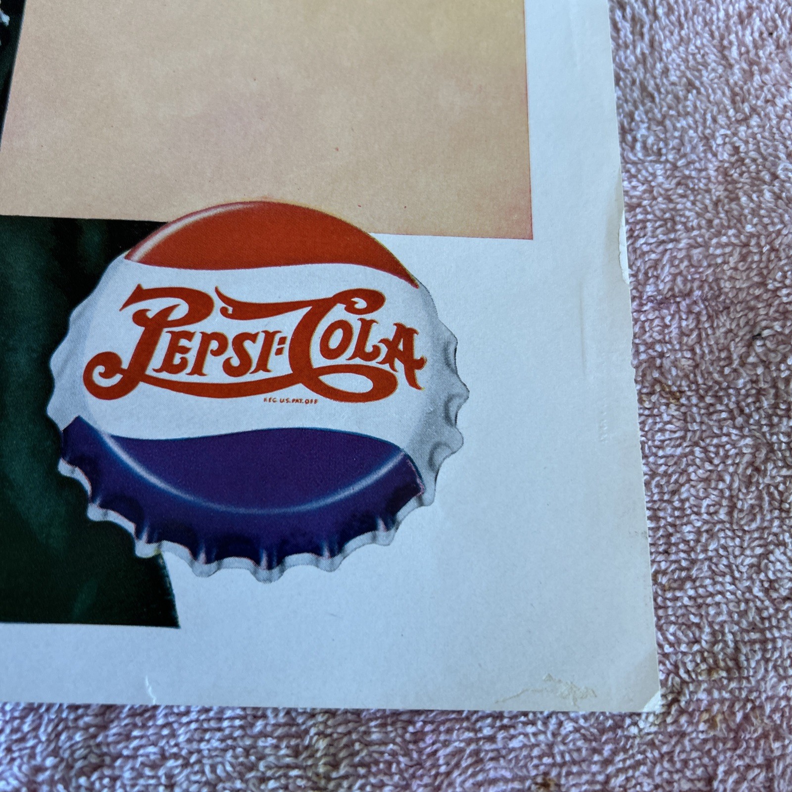 2 Original Pepsi -cola Paper Signs Both Double Dots Signs