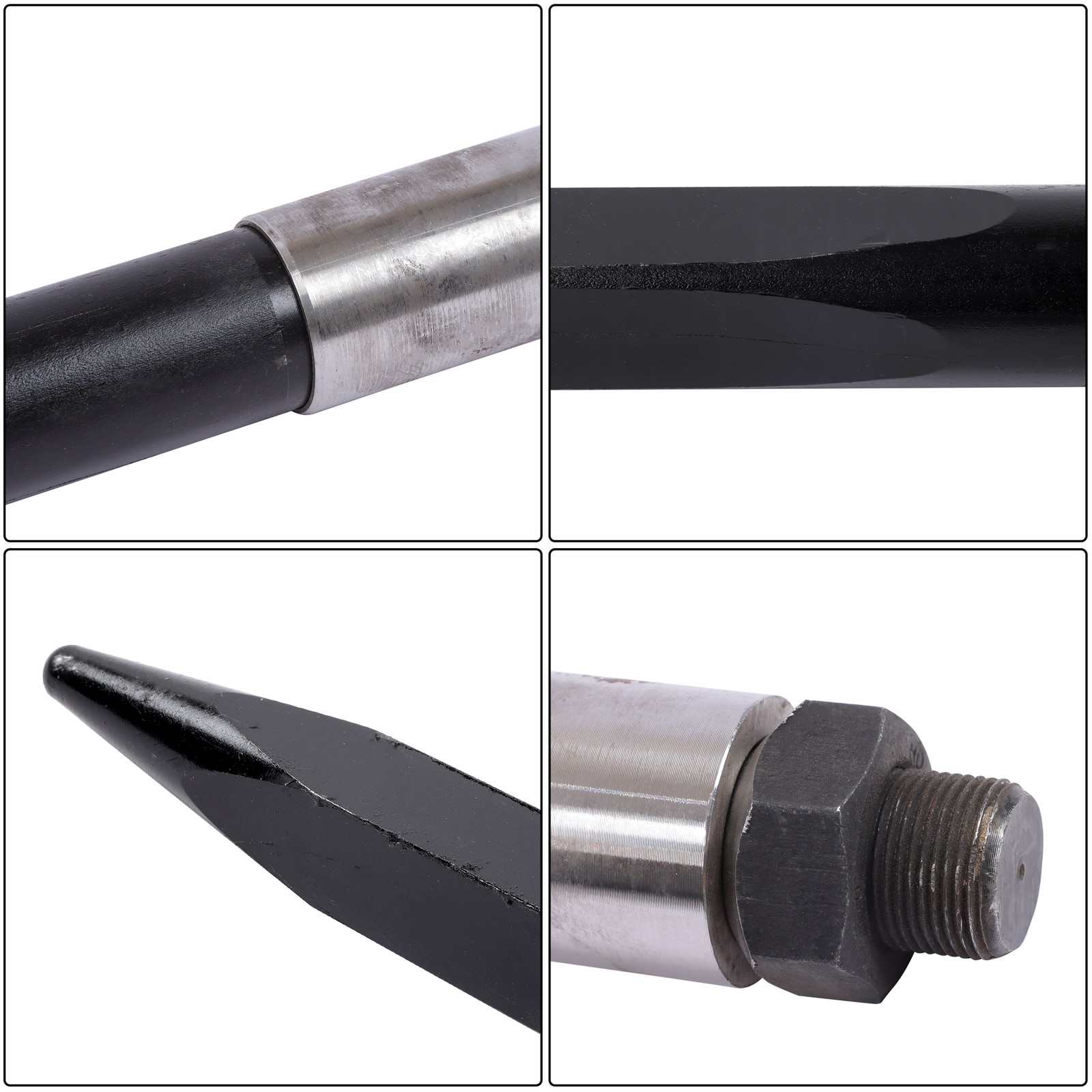 49In Hay Spike Bale Spear 4500lbs Capacity Spike Fork For Tractor Black 2 Pcs