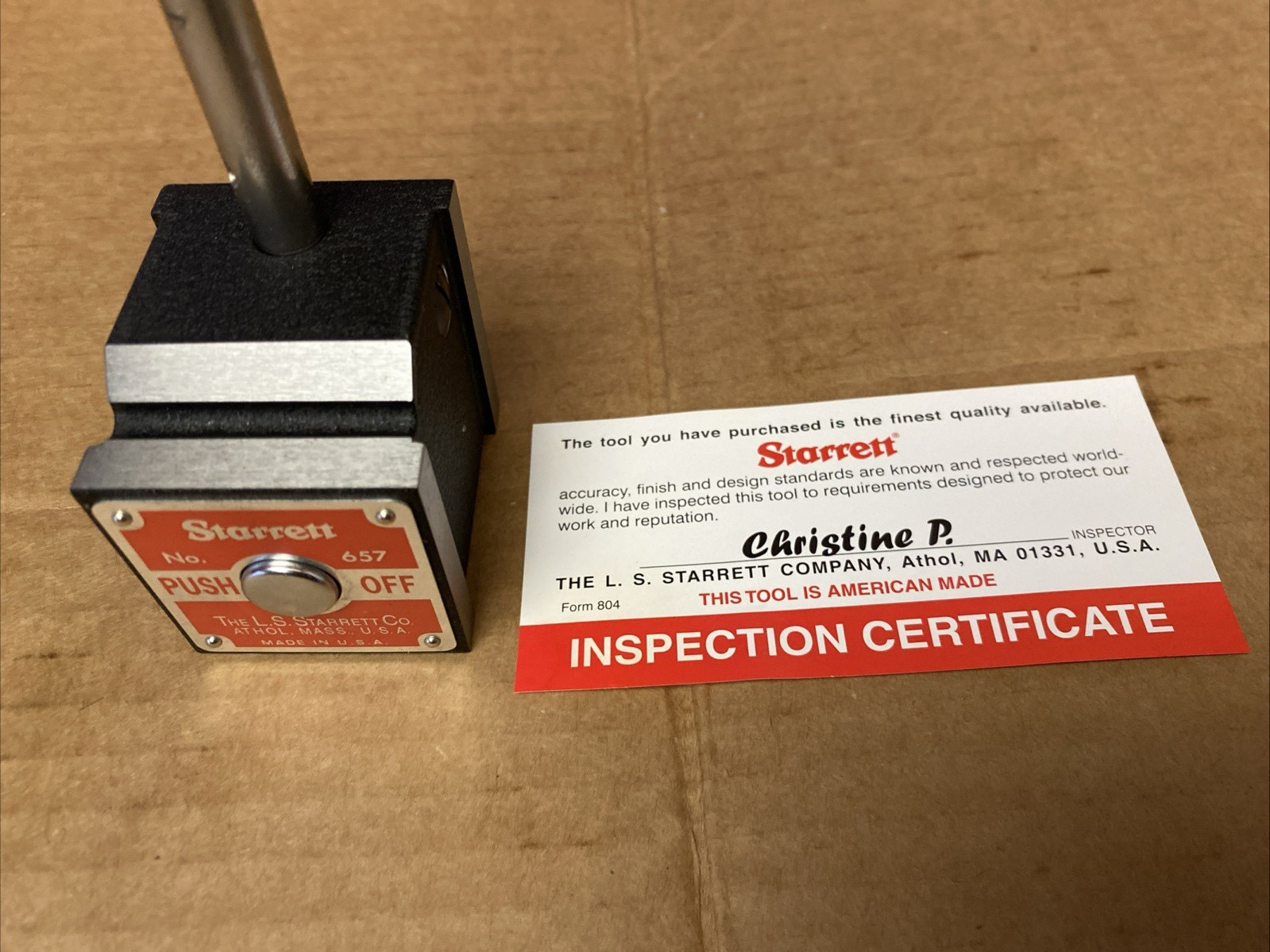 Starrett No. 657AA magnetic base 657 Complete Set Made in the U.S.A.