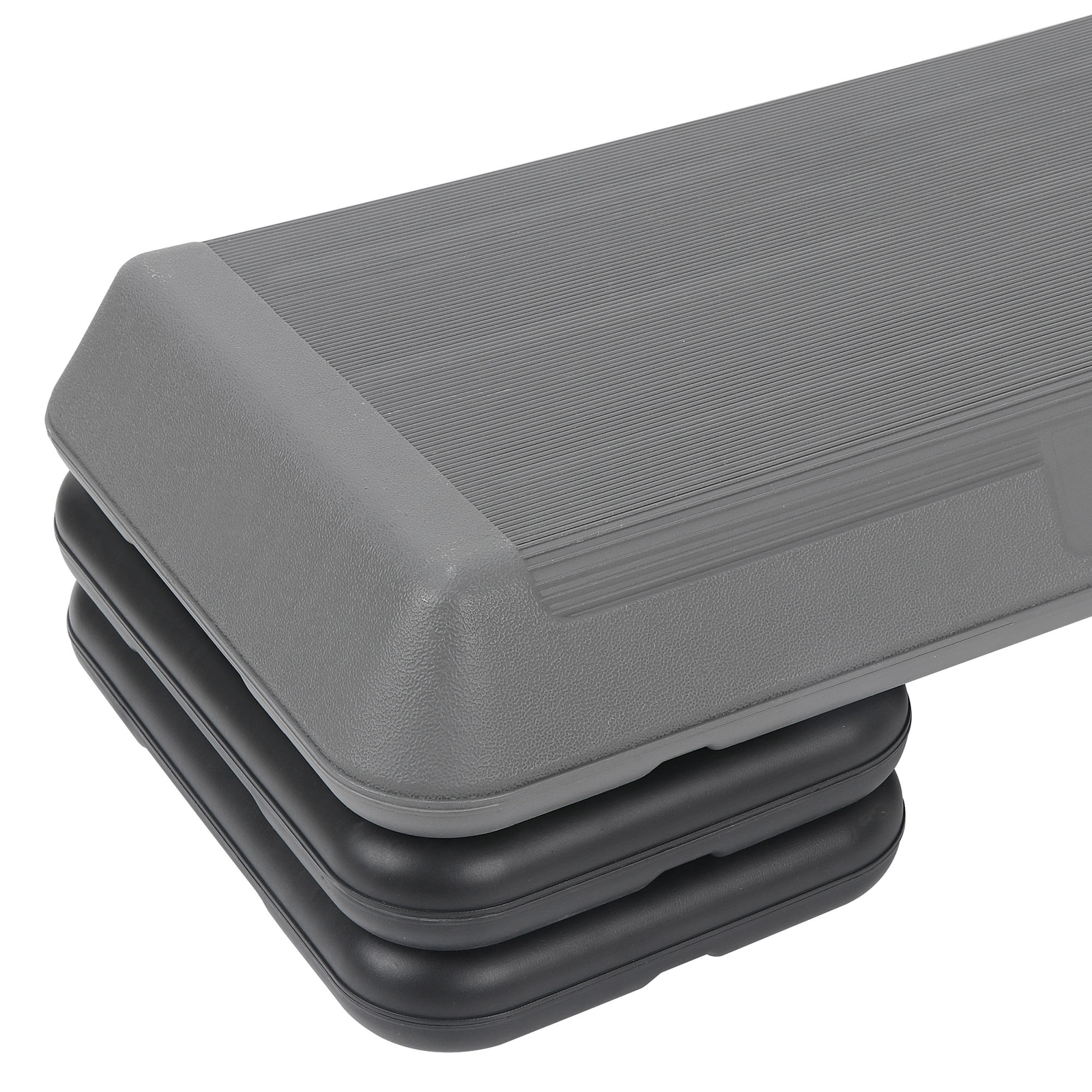 28" Height-Adjustable 4 - 6 - 8" Aerobic Step Non-Slip Surface Platform Fitness