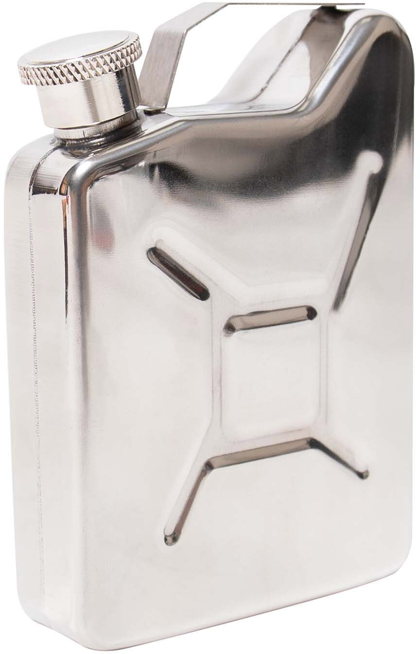 Stainless Steel Mini Jerry Gas Can Flask Liquid Fluid 6 oz.