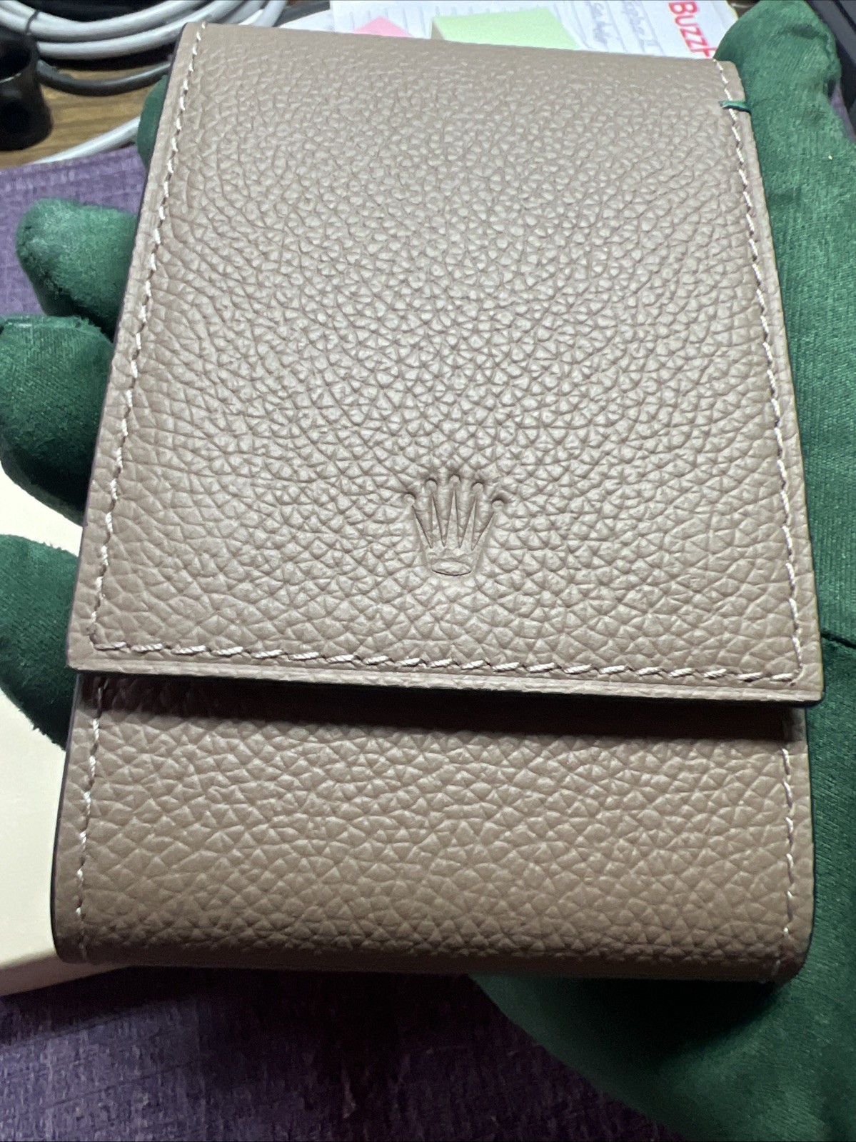 Rolex taupe leather travel pouch.New sealed In Box. Dealer New version Gift 🎁