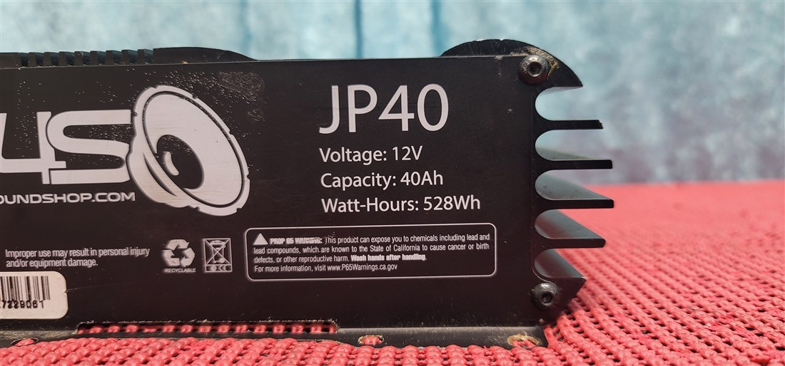 D4S DOWN FOR SOUND JP40 CAPACITOR 12V LITHIUM CAR AUDIO BATTERY FREE SHIPPING