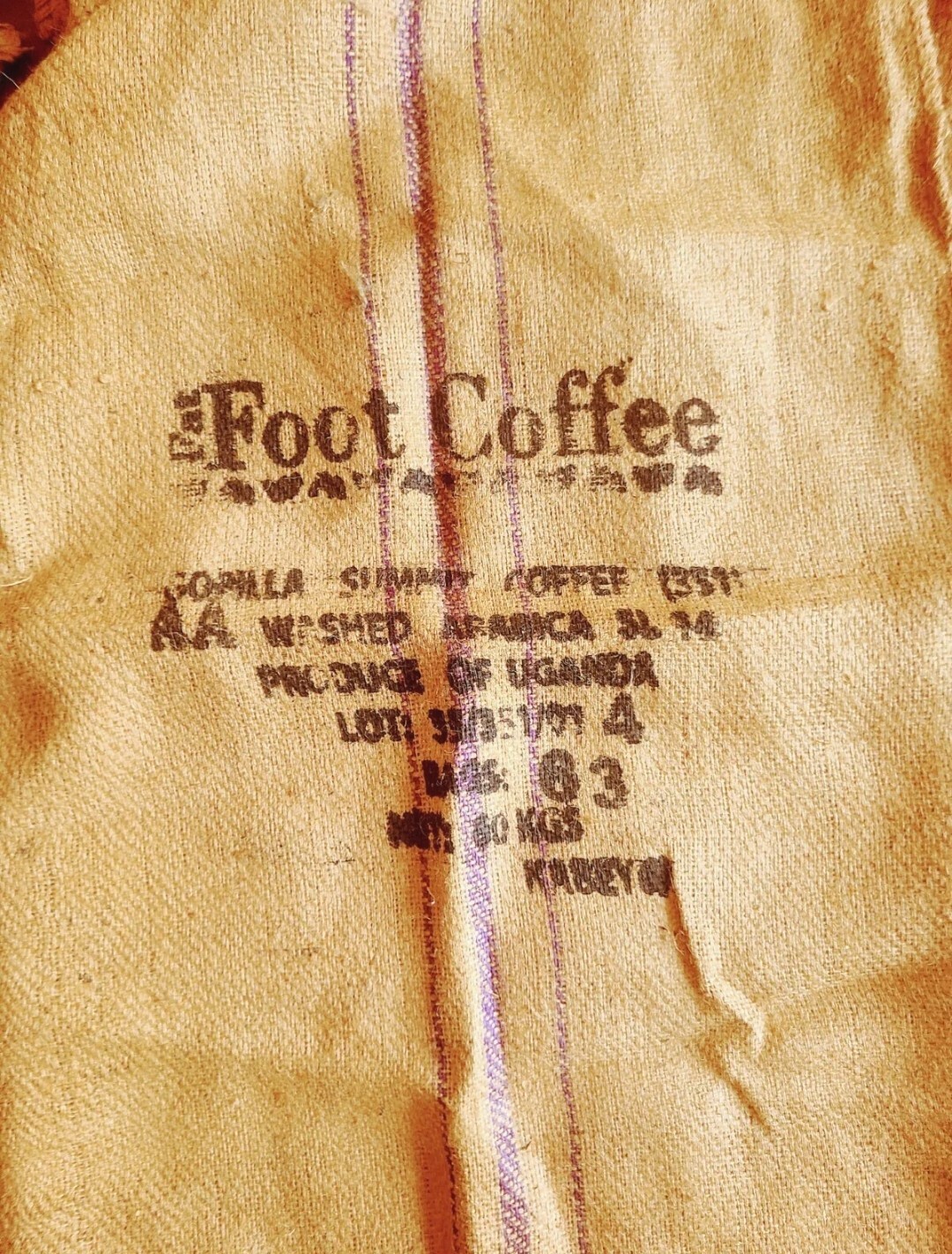 AUTHENTIC JUTE BURLAP COFFEE BAGS - FULL SIZE (5 PACK)