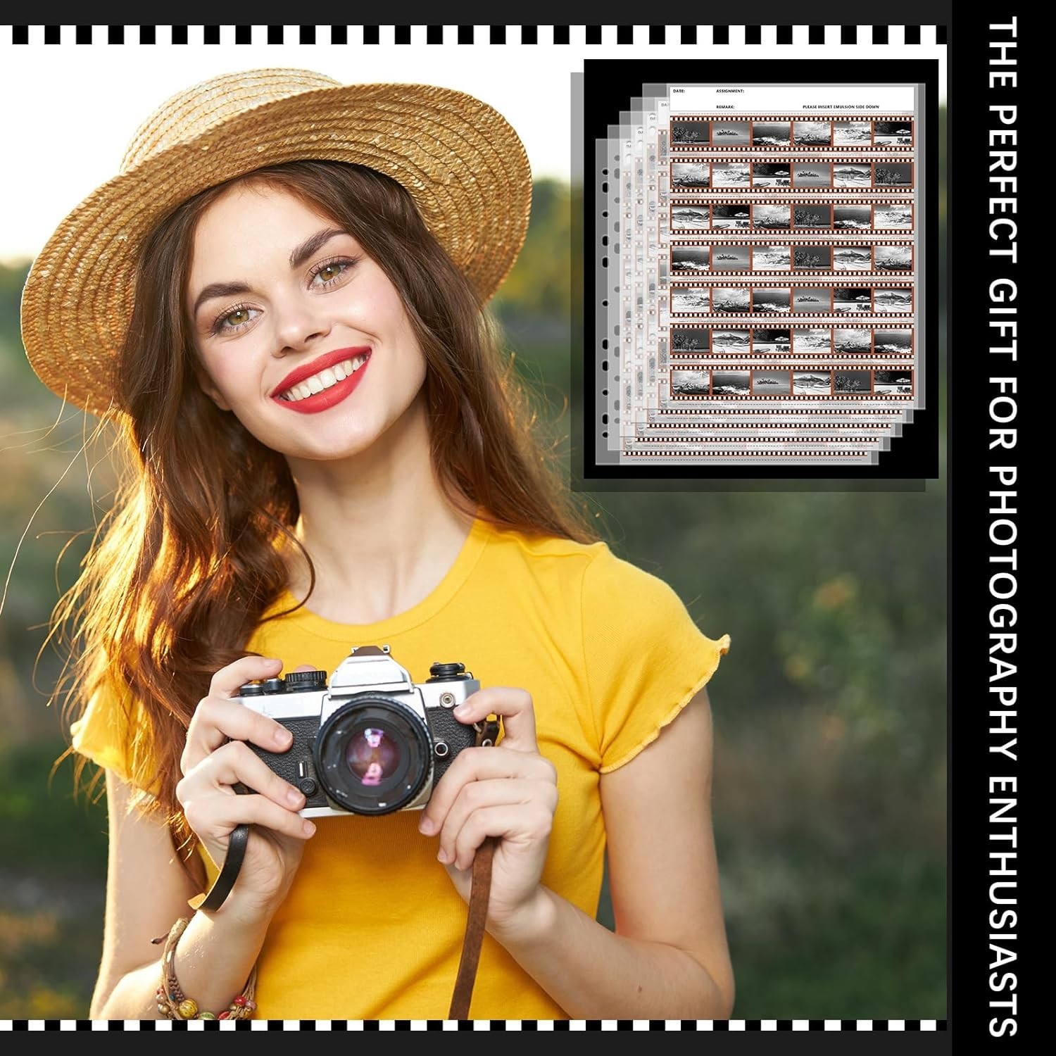 100 Pcs 35mm Film Negative Sleeves Film Binder Storage for 135 35mm Size Negativ